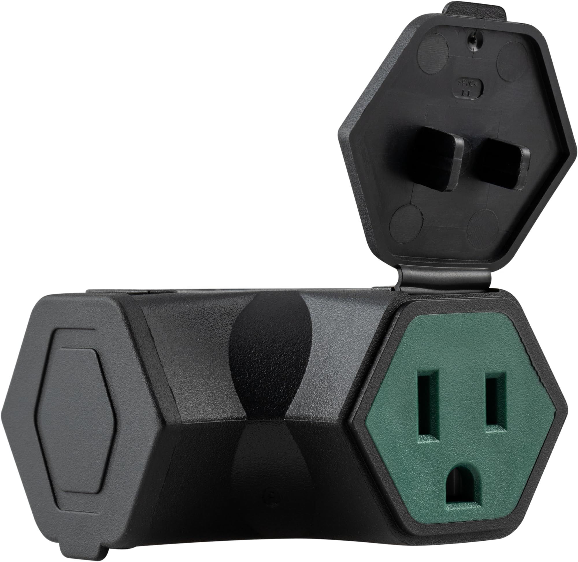 Ge 3 Outlet Extender, Indicator Light, Outlet Adapter, Power Splitter Plug, Heavy Duty, T Tap Multi Plug, 3 Prong,Use With Chris