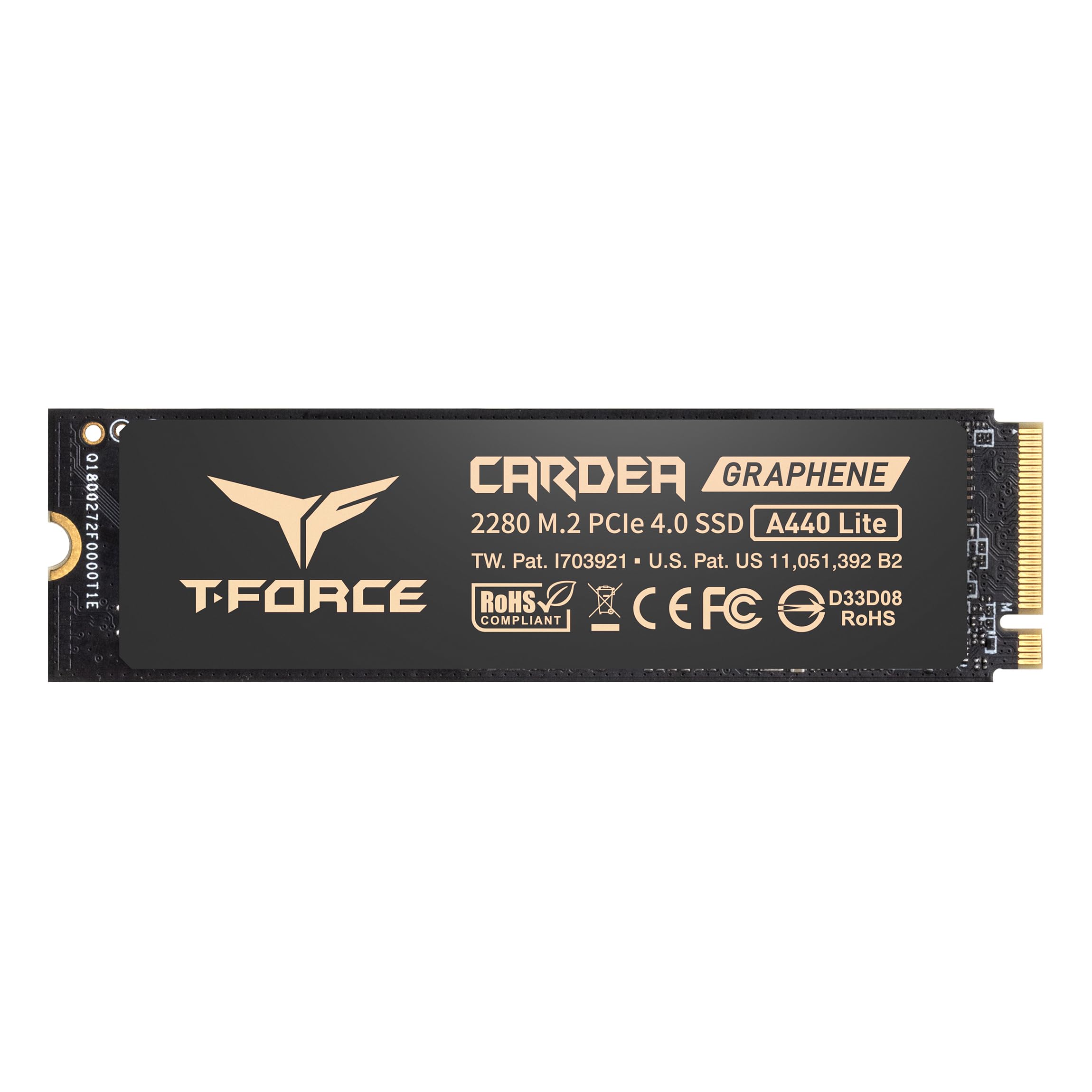 Teamgroup T Force A440 Lite 2Tb Graphene Heatsink 3D Nand Tlc Nvme Phison Ps5027 E27T Pcie 4.0 Gen4X4 M.2 2280 Internal Ssd Work