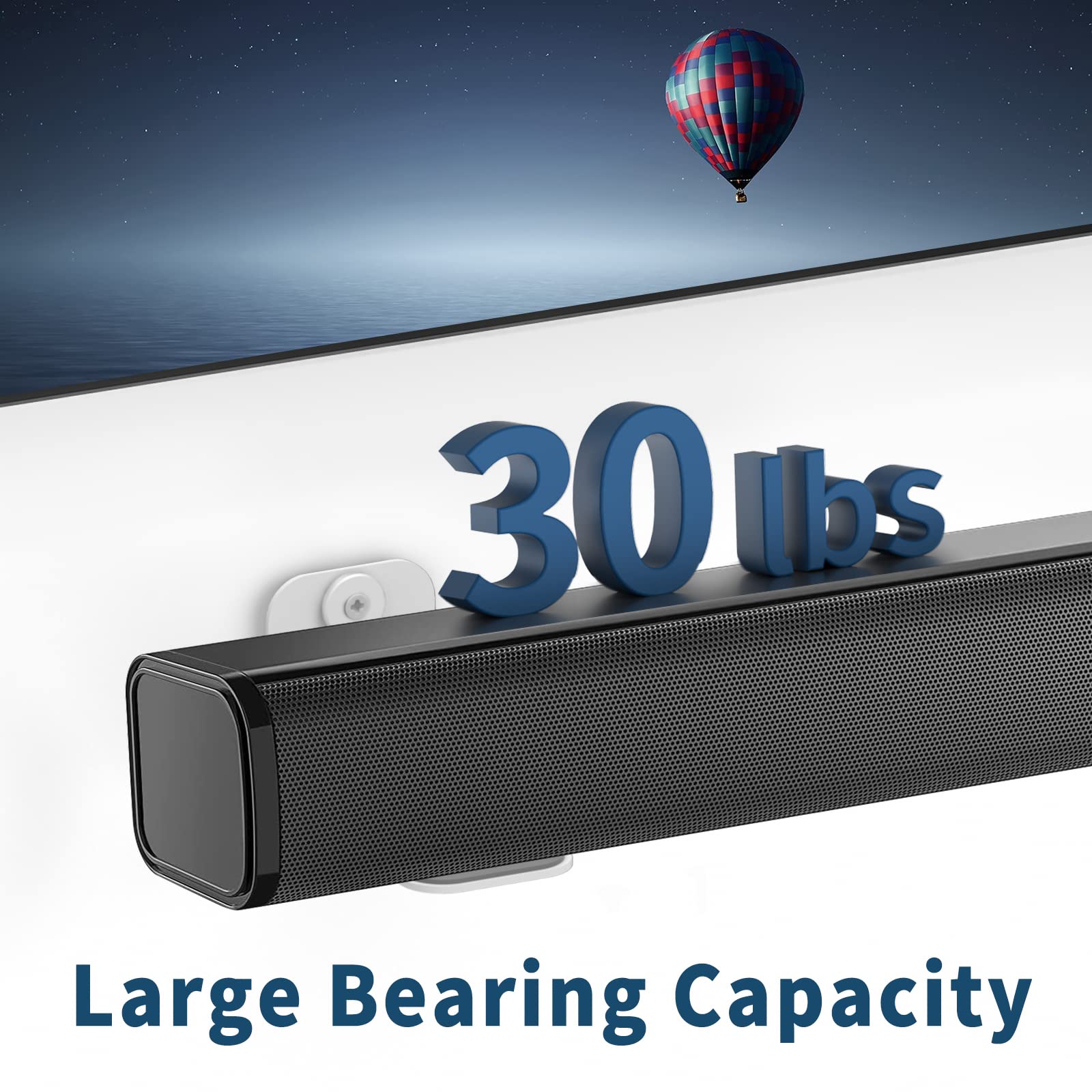 Notiela Universal Soundbar Mount Wall Mount Shelf For Samsung, Onn, Sony, Jbl, Vizio, Nakamichi, Lg, Roku And Most Of Sound Bars