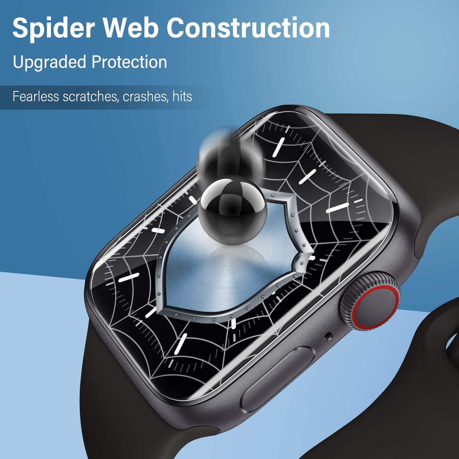 Uyiton For Apple Watch Series 3/2/1 Screen Protector 42Mm, Military Grade Replacement Tpu Screen Film Iwatch Protector Anti Scra