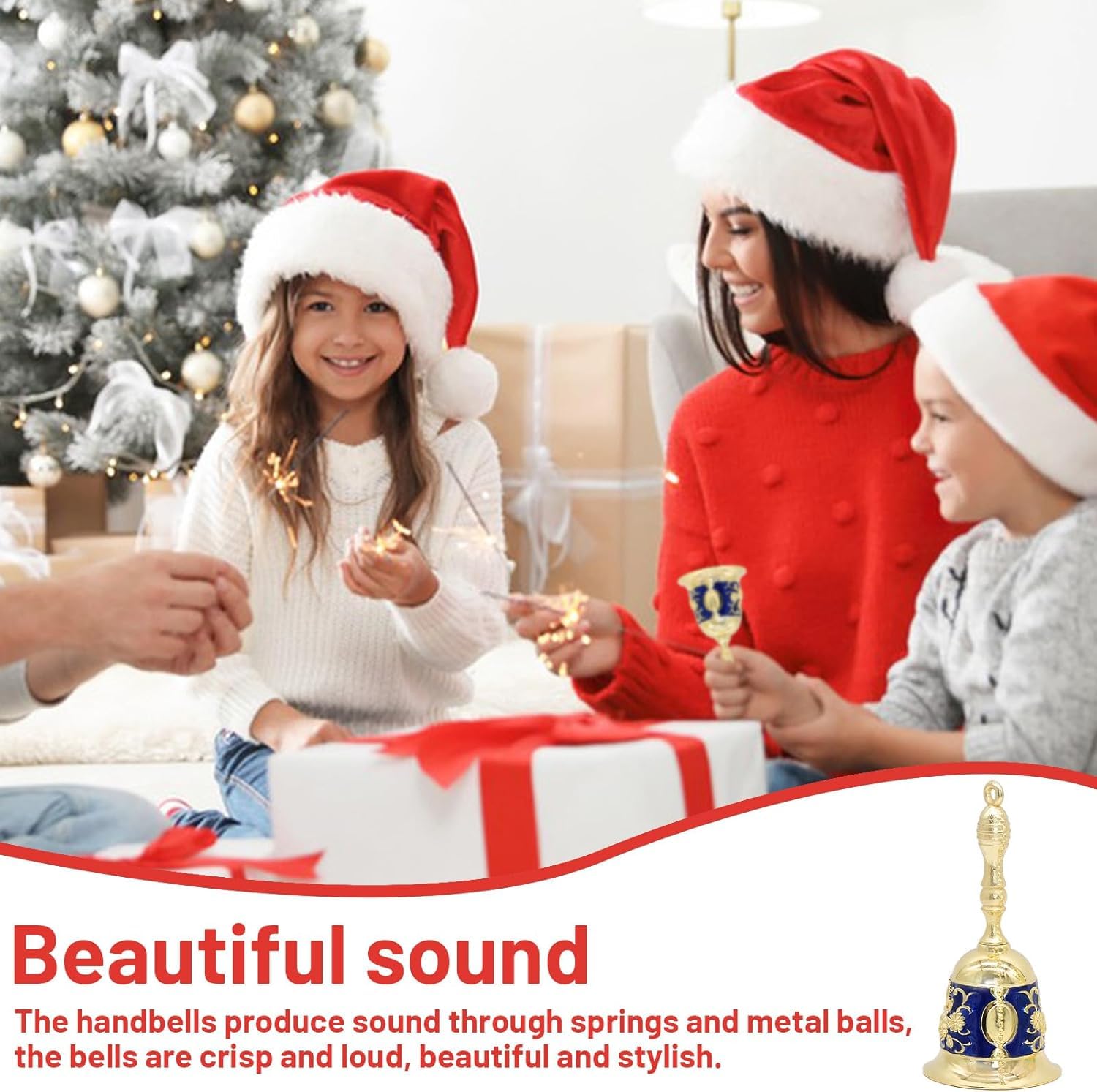 Handbell, Small Hand Bell Hand Call Bells Wedding Bells, Table Bell Service Bell For Restaurant, Hotel, Shops, Pet Training Bell