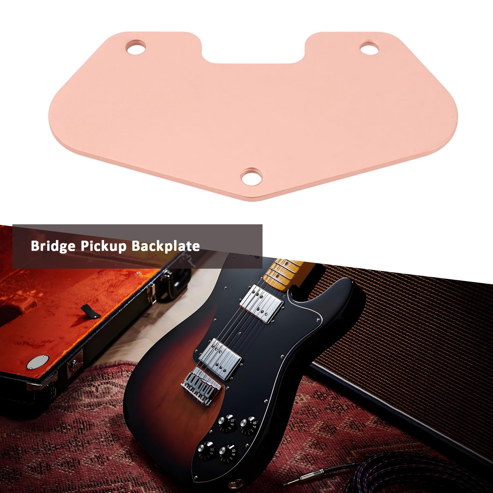 Briny River 2Pcs Electric Guitar Pickup Base Bridge Pickup Base Plate Compatible With Telecaster 72X38X42.5Mm