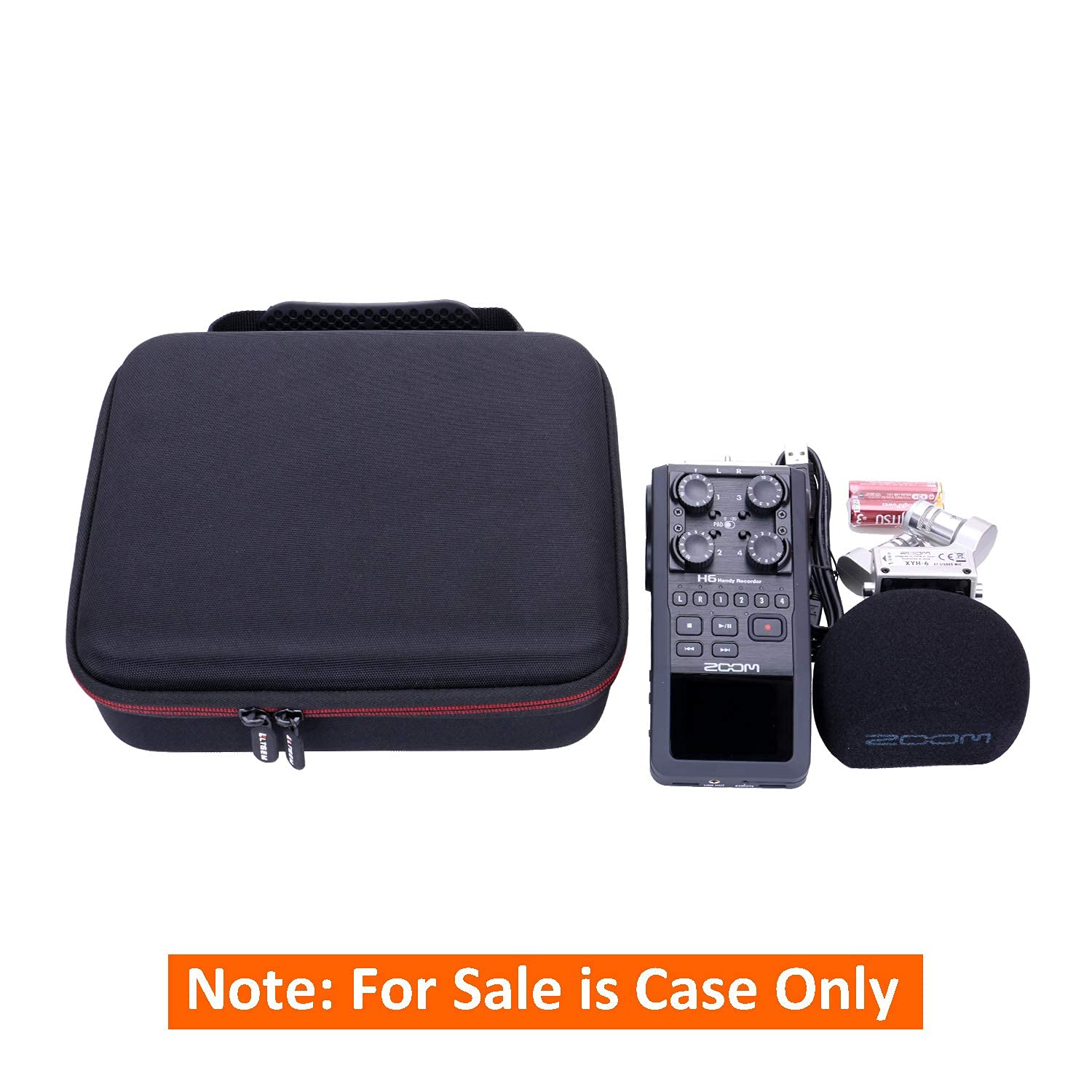 Ltgem Eva Hard Case For Zoom H6 All/Zoom H6 Six-Track/Zoom H6Essential / Zoom H4Essential Portable Recorder. Fits Charger, Cable