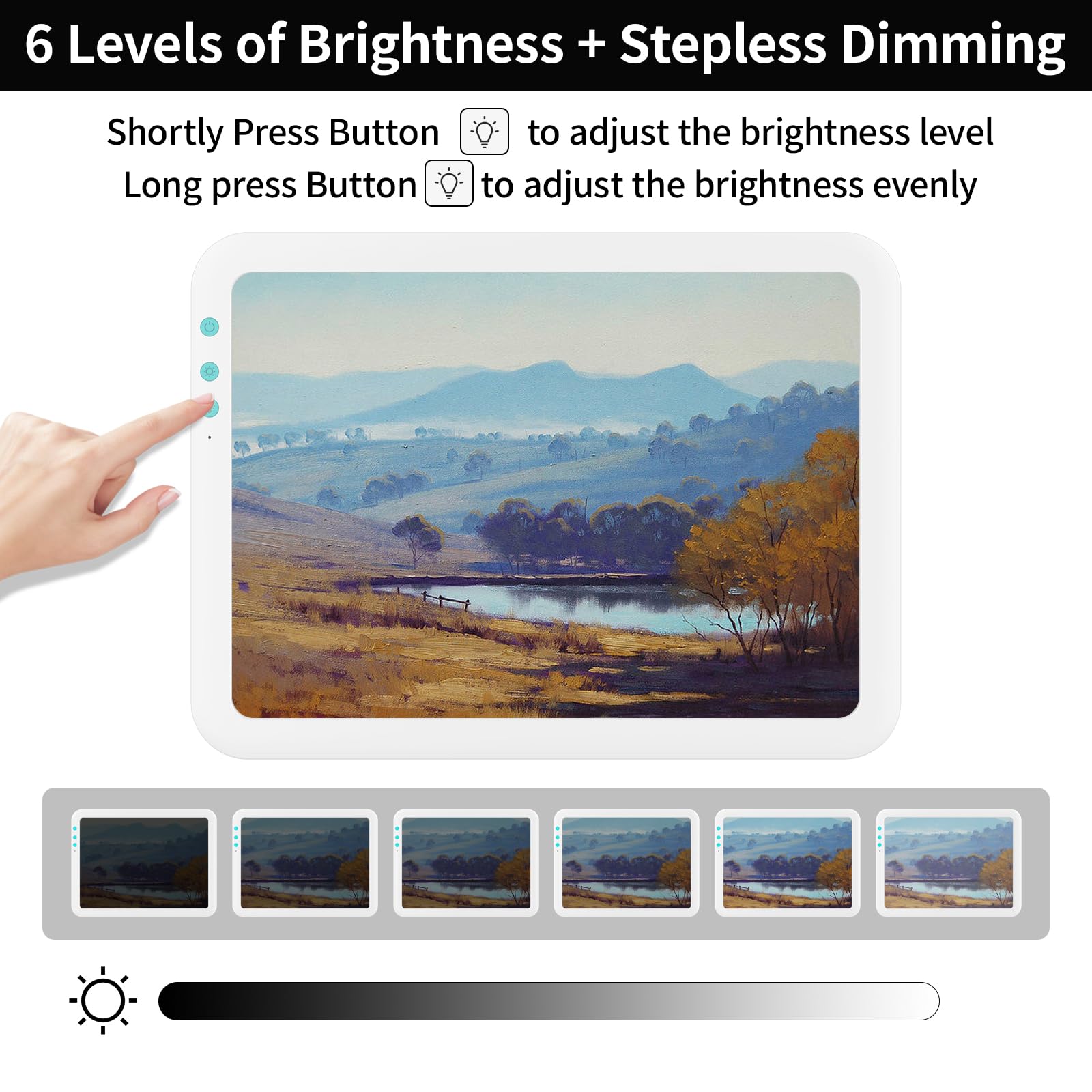 Toheto A3 Rechargeable Led Super Bright Light Pad Powered By 3500Mah Lithium Battery For Cricut Weeding Vinyl Tool, Portable Wir