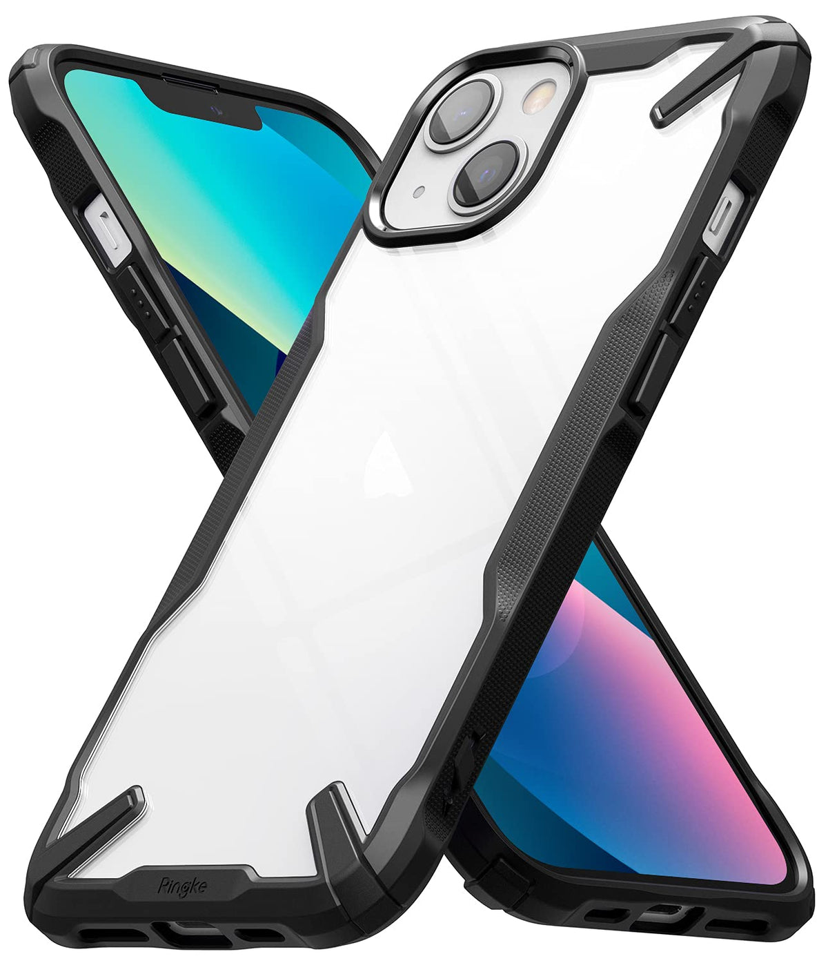Ringke Fusion X Compatible With Iphone 13 Case, Clear Hard Back Heavy Duty Shockproof Advanced Protective Tpu Bumper Phone Cover
