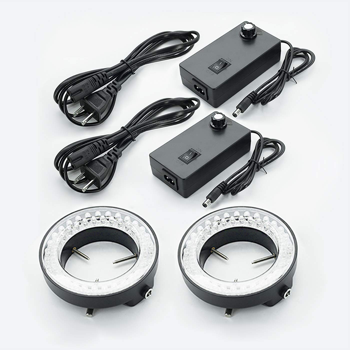 Devmo 2 Pcs 60 Led Adjustable Ring Light Illuminator Lamp For Stereo Zoom Microscope