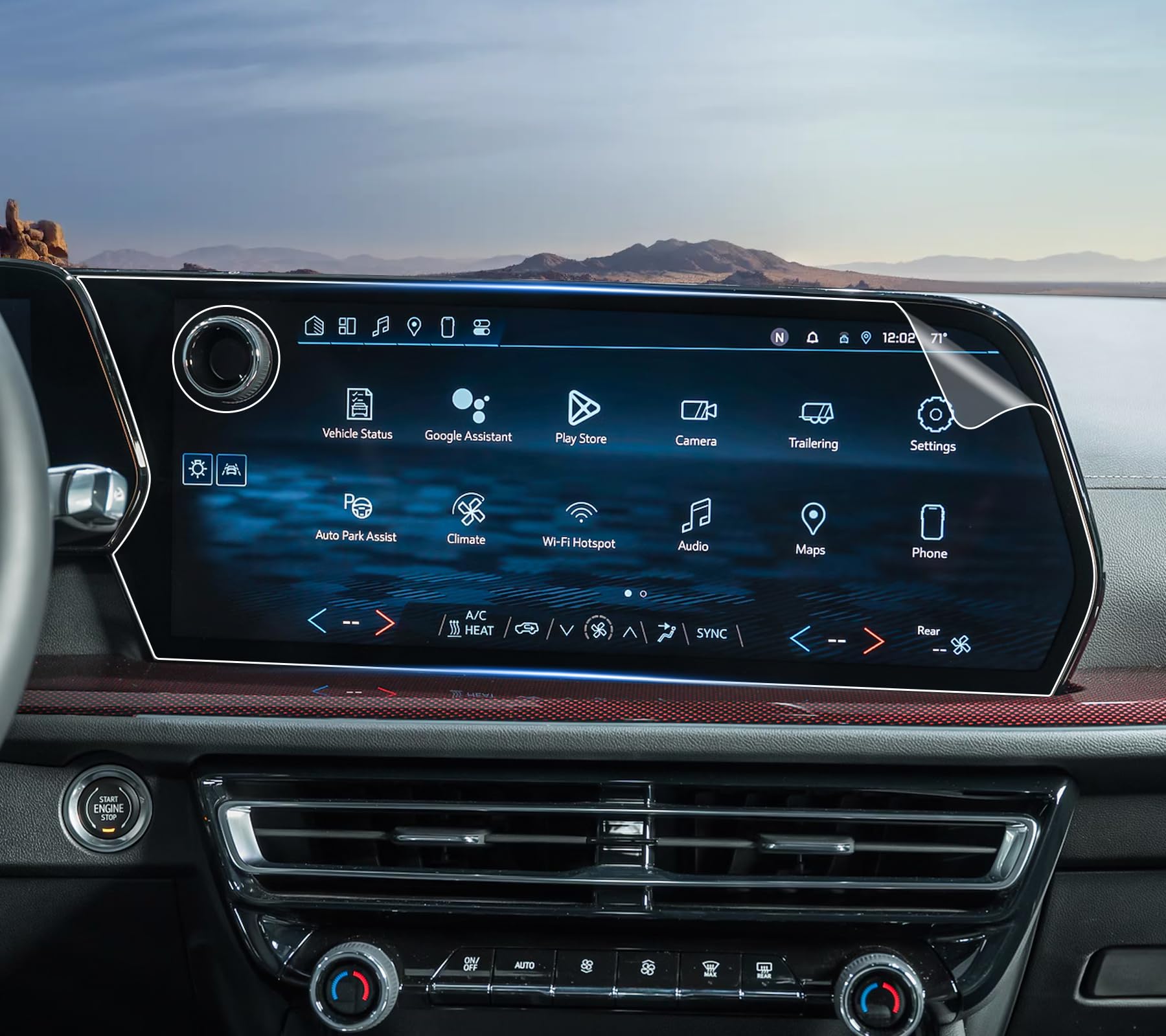 Shaohao 2Pcs 2024 2025 Chevy Traverse Screen Protector For 2024 2025 Chevy Traverse & Blazer Ev Accessories Traverse (Ls/Lt/Z71/Rs) & Blazer Ev (Lt/Rs/Ss) 17.7 In Diagonal Touchscreen Hd Display Cover