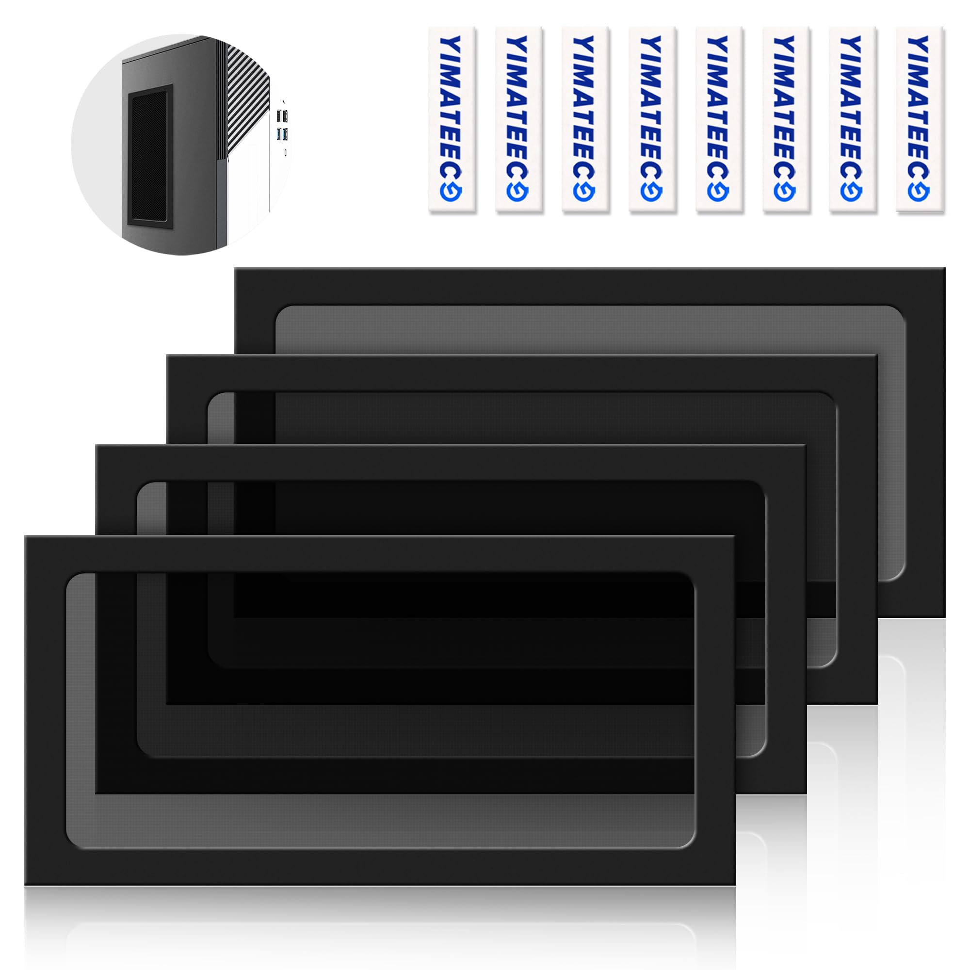 Dust Filter Pc 140Mmx280Mm For Computer Cooler Fan/Psu/Routers Nylon 80 Mesh, Magnetic Dust Filter Pc Dust Cover Mesh Dustproof