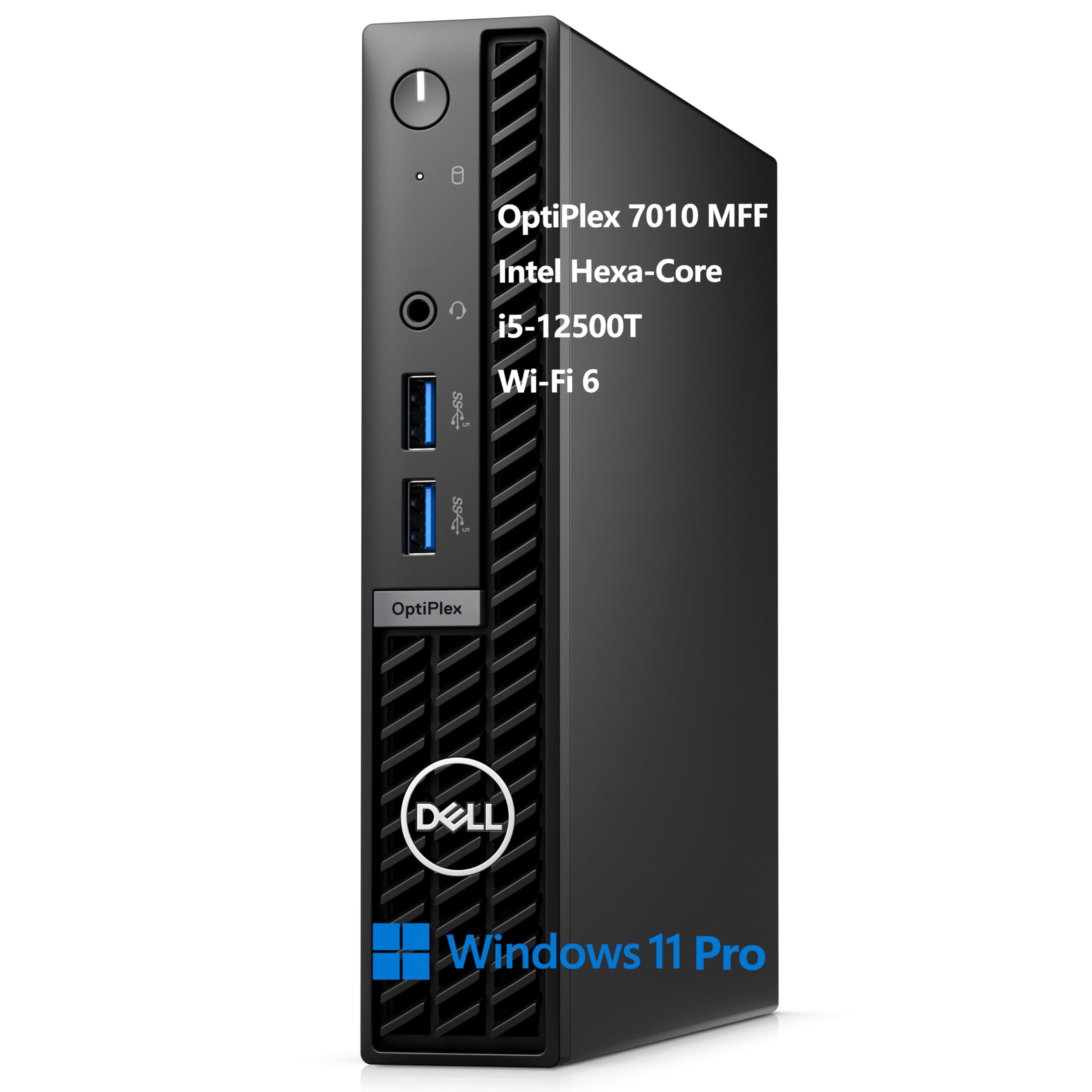 Dell OptiPlex 7010 MFF 1.2L 7000 Micro Form Factor Business Desktop Computer, 12th Gen Intel Hexa-Core i5-12500T (Beat i7-11700T