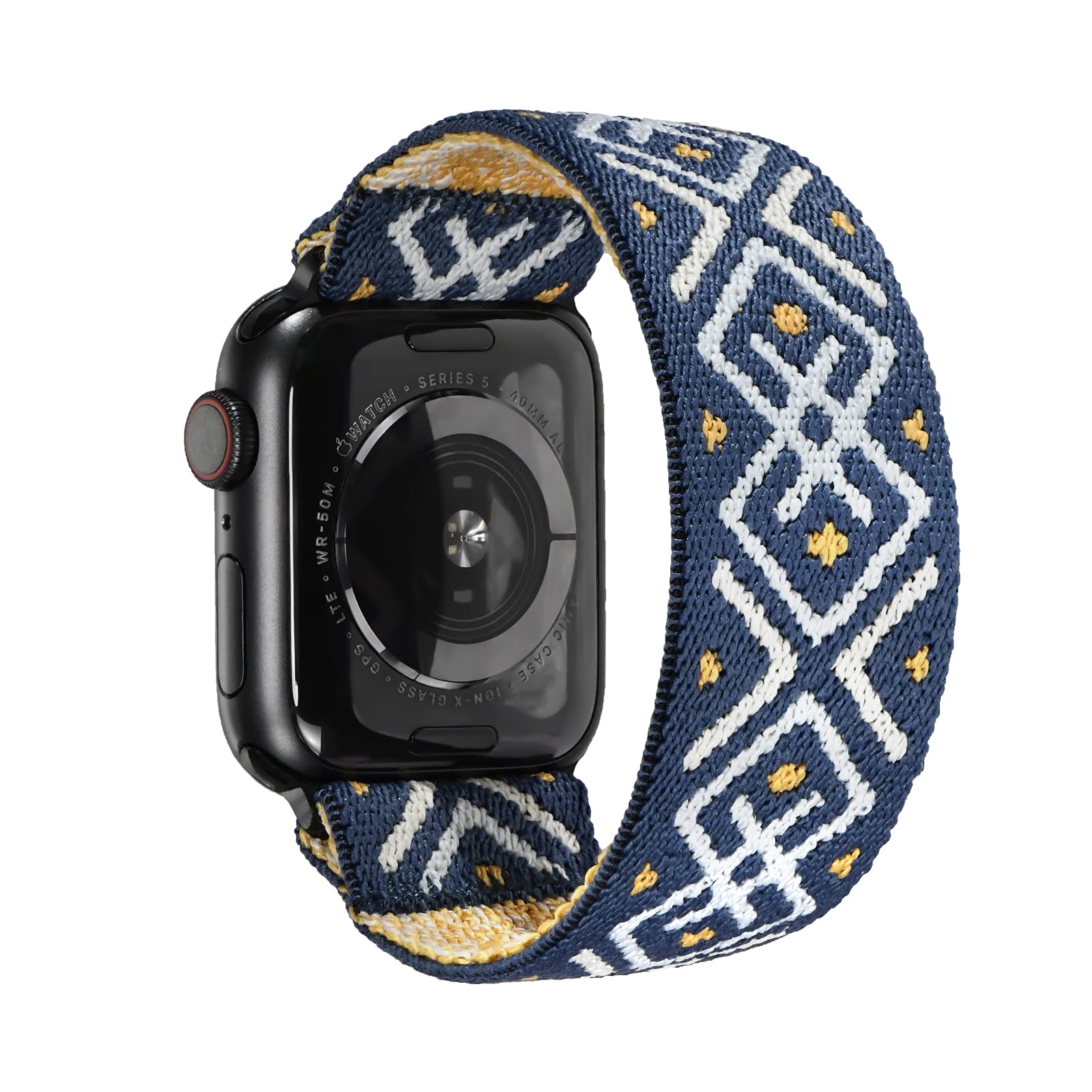 Tefeca Unity Series Elastic Compatible/Replacement Band For Apple Watch/Apple Watch Ultra(Sea Fish,Xs Fits 5.5 6.0 Inch Wrist, 4