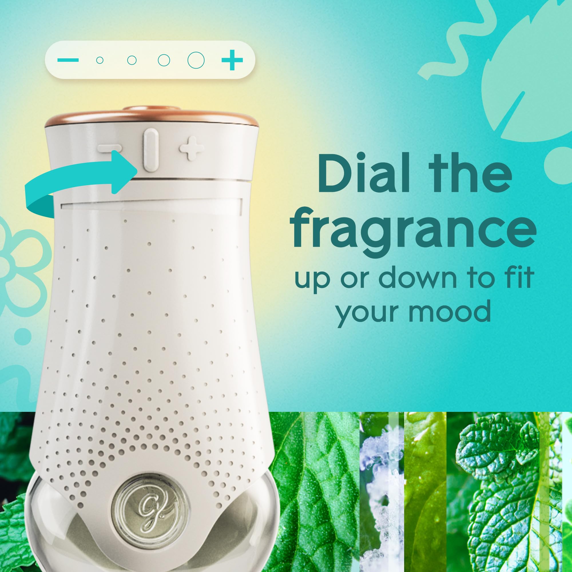 Glade Plugins Refills Air Freshener, Scented And Essential Oils For Home And Bathroom, Empower Mint, 3.35 Fl Oz, 5 Count