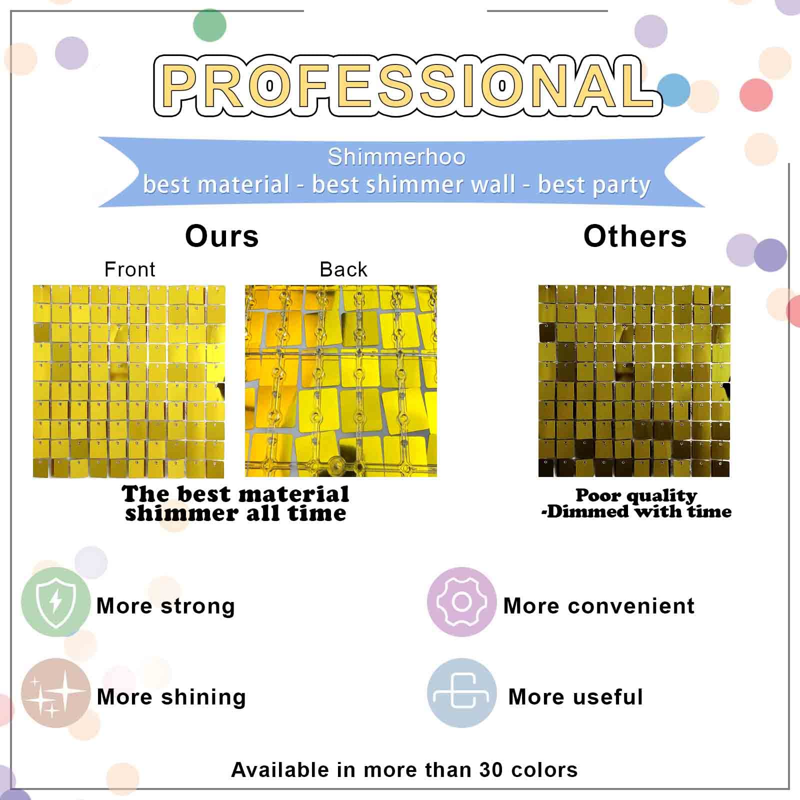 Shimmer Wall Backdrop Panel   Decorations Panel | Wedding, Birthday, Anniversary, Engagement & Bridal Shower Party Decor (15Pcs