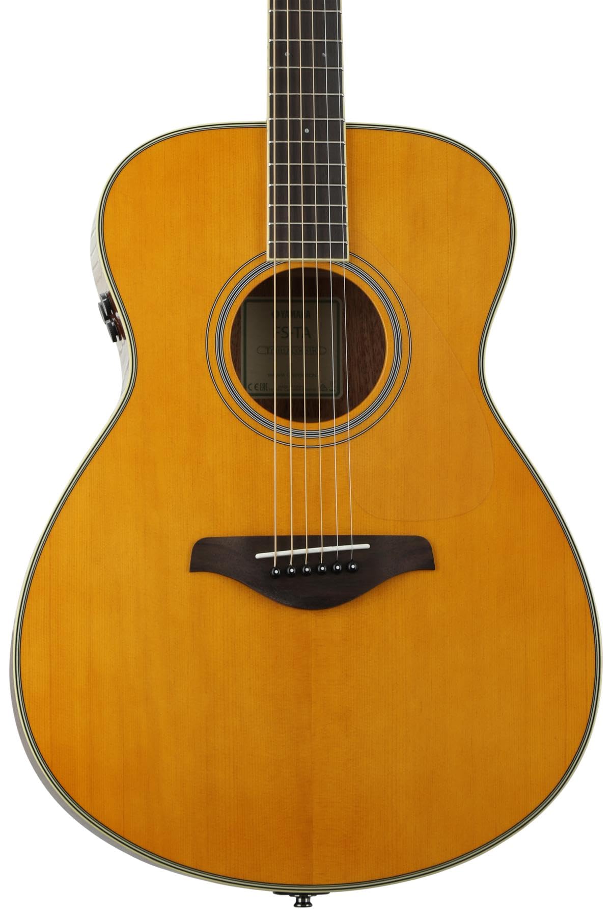 Yamaha FS-TA Concert Size Transacoustic Guitar w/ Chorus and Reverb, Vintage Tint