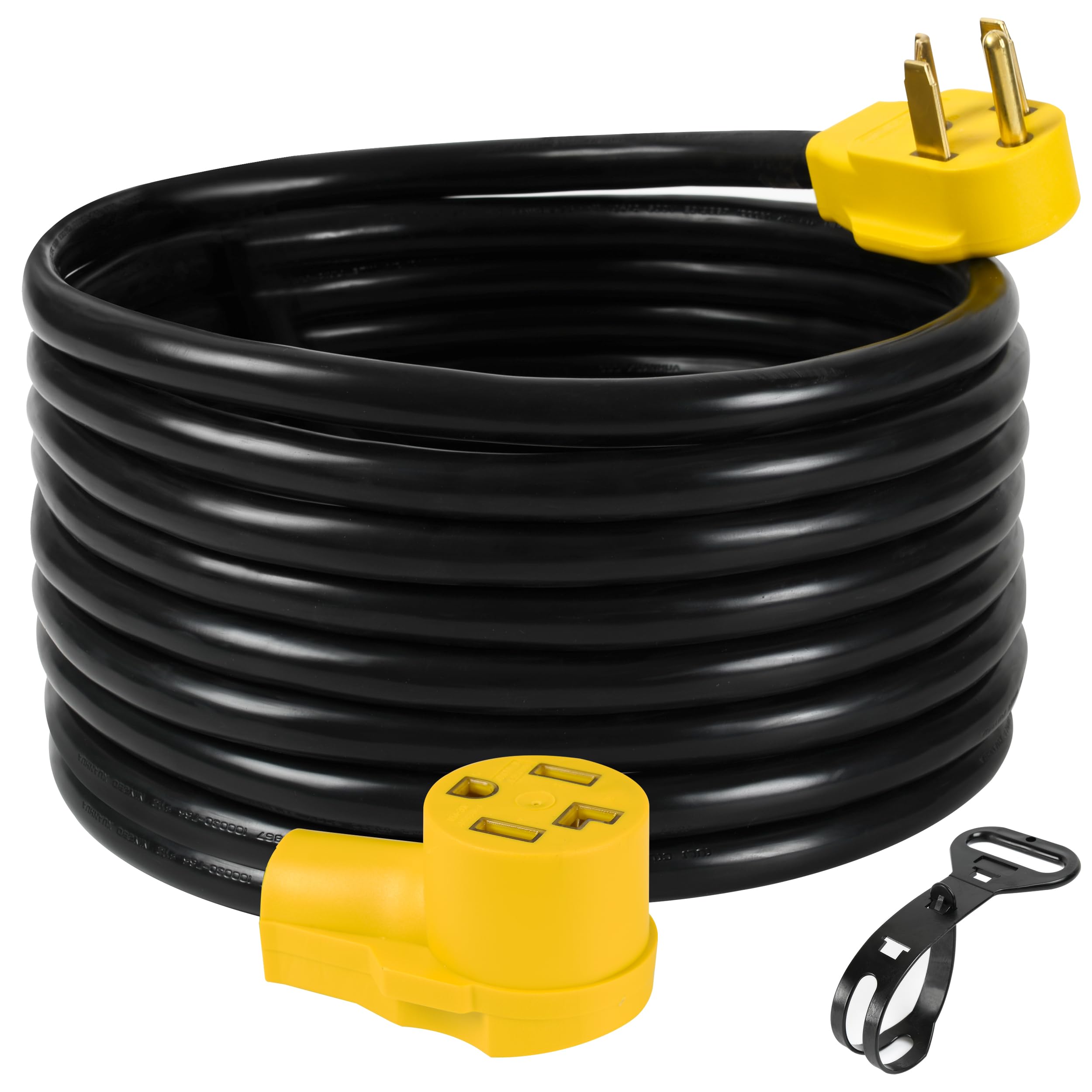 25 Feet 30 Amp 4 Prong 10 Gauge Nema 14 30P To 14 30R 125V/250V Dryer And Ev Extension Cord