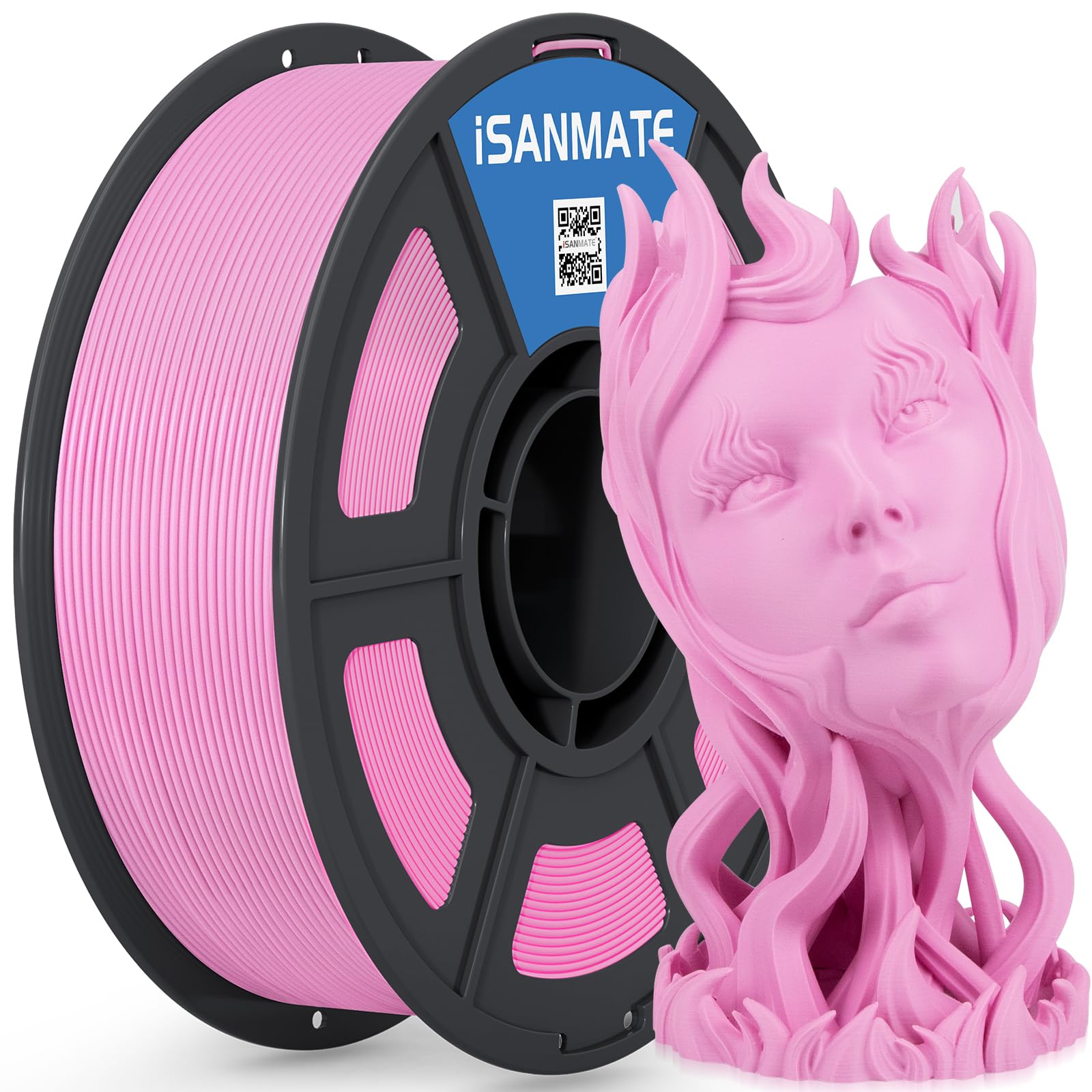 iSANMATE ASA Filament 1.75mm Pink 1KG, UV & Weather Resistant 3D Printer Filament Perfect for Outdoor Functional Parts, Dimensio