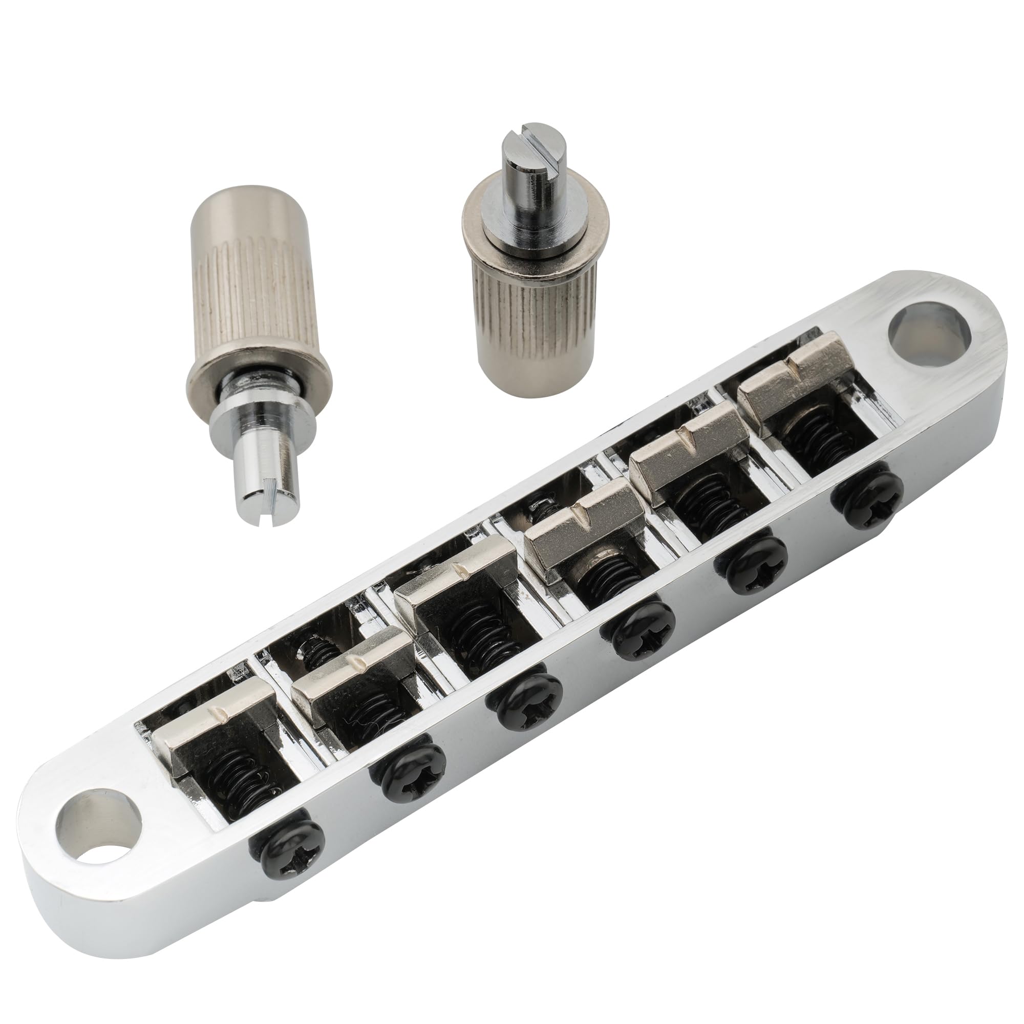 Wilkinson Wogb2 52Mm (2 3/64 Inch) Wide Type Tune O Matic Bridge For Usa Epiphone Les Paul Sg Style Electric Guitar, Chrome