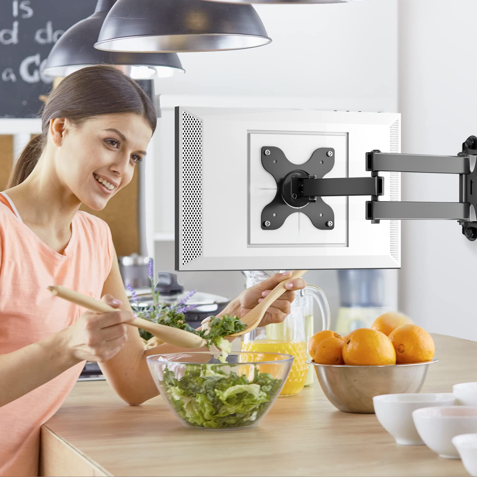 WALI Mount for Echo Show 21, Echo Show 15, Adjustable Wall Mounting Bracket with Heavy Duty 15� Extension Arm, Rotate Tilt Swivel for Alexa Echo Show 21, Echo Show 15, Holds up to 33lbs, Black