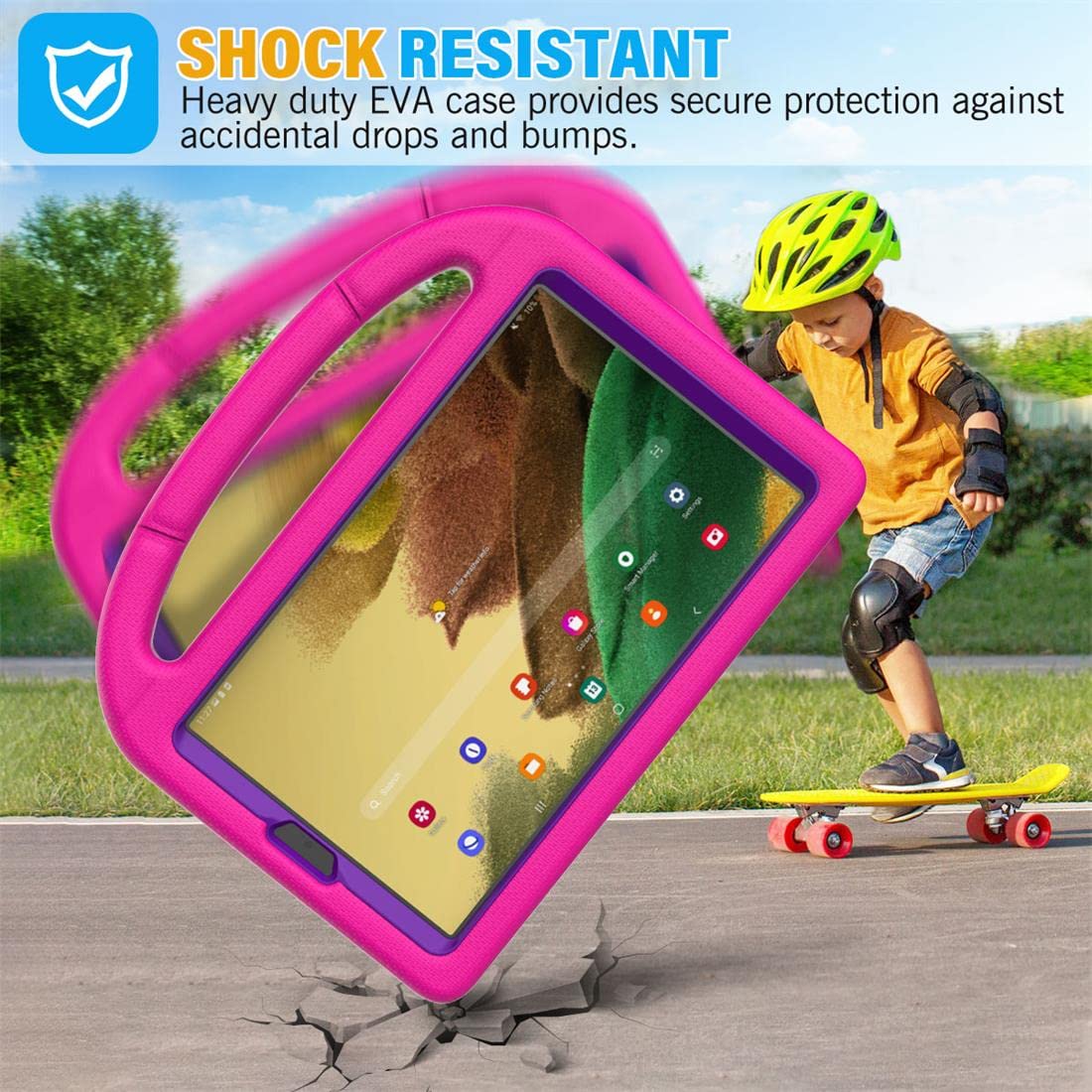 Suplik Kids Case For Samsung Galaxy Tab A7 Lite 8.7 Inch 2021(Sm T220/T225/T227)   With Screen Protector, Durable Shockproof Lig