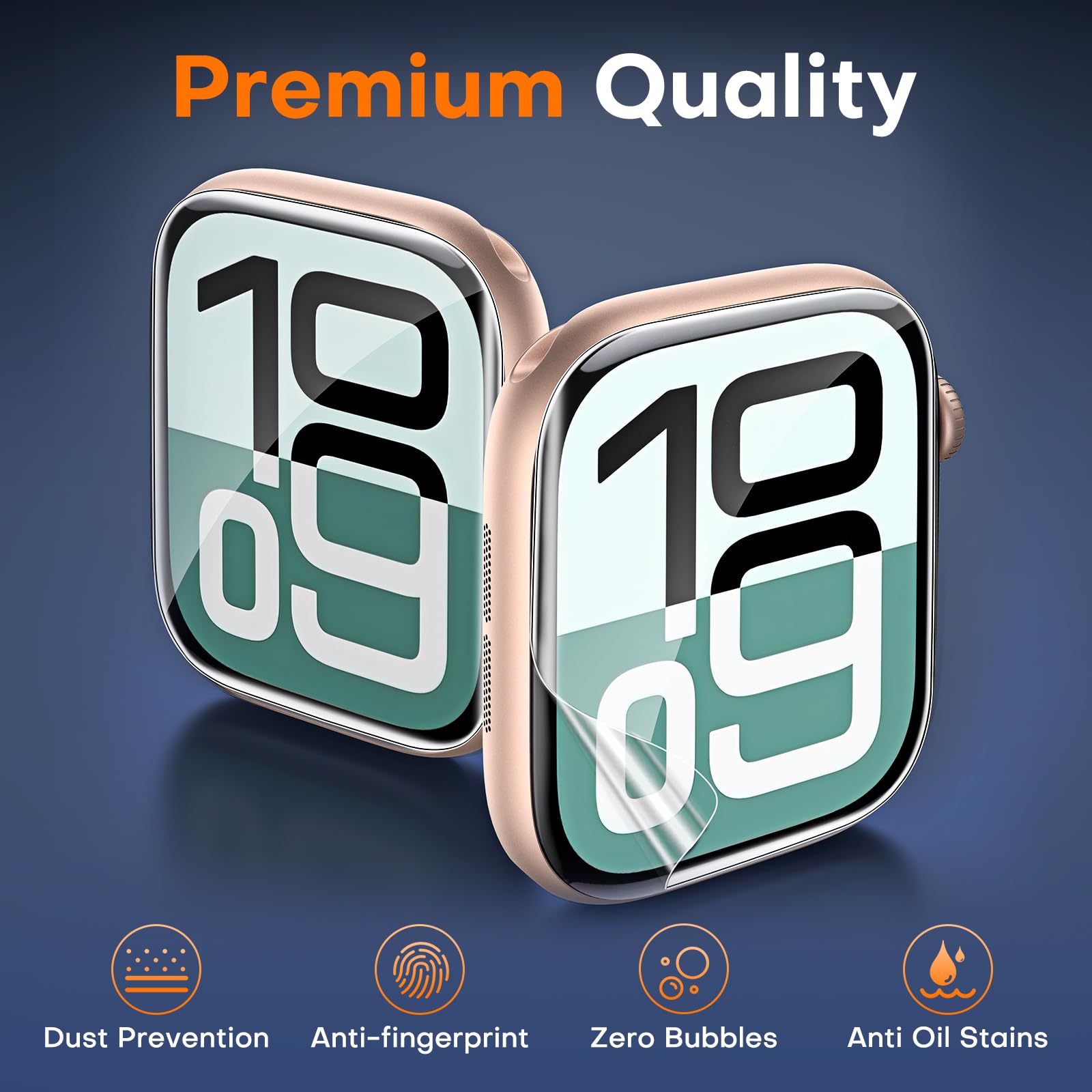 Tocol 8 Pack Screen Protector For Apple Watch Series 10 46Mm,[Hd Clear] [Scratch Resistant] [Bubble Free] [Easy Installation] Ul