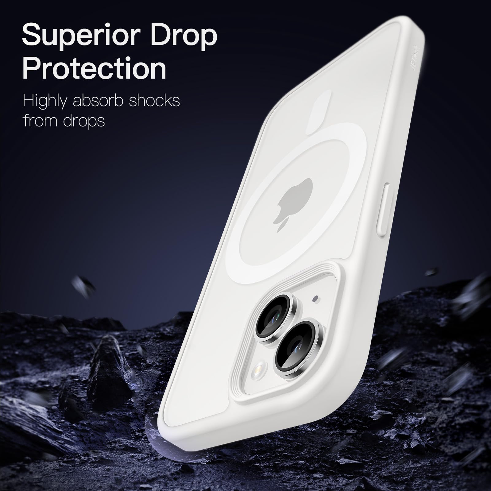 Jetech Magnetic Case For Iphone 13 Mini 5.4 Inch Compatible With Magsafe, Translucent Matte Back Slim Shockproof Phone Cover (St