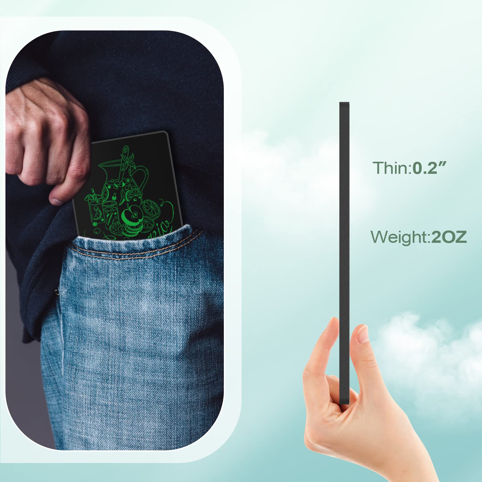 Ksequ Lcd Writing Tablet For Adults 6.5&6'' Lcd Writing Tablet