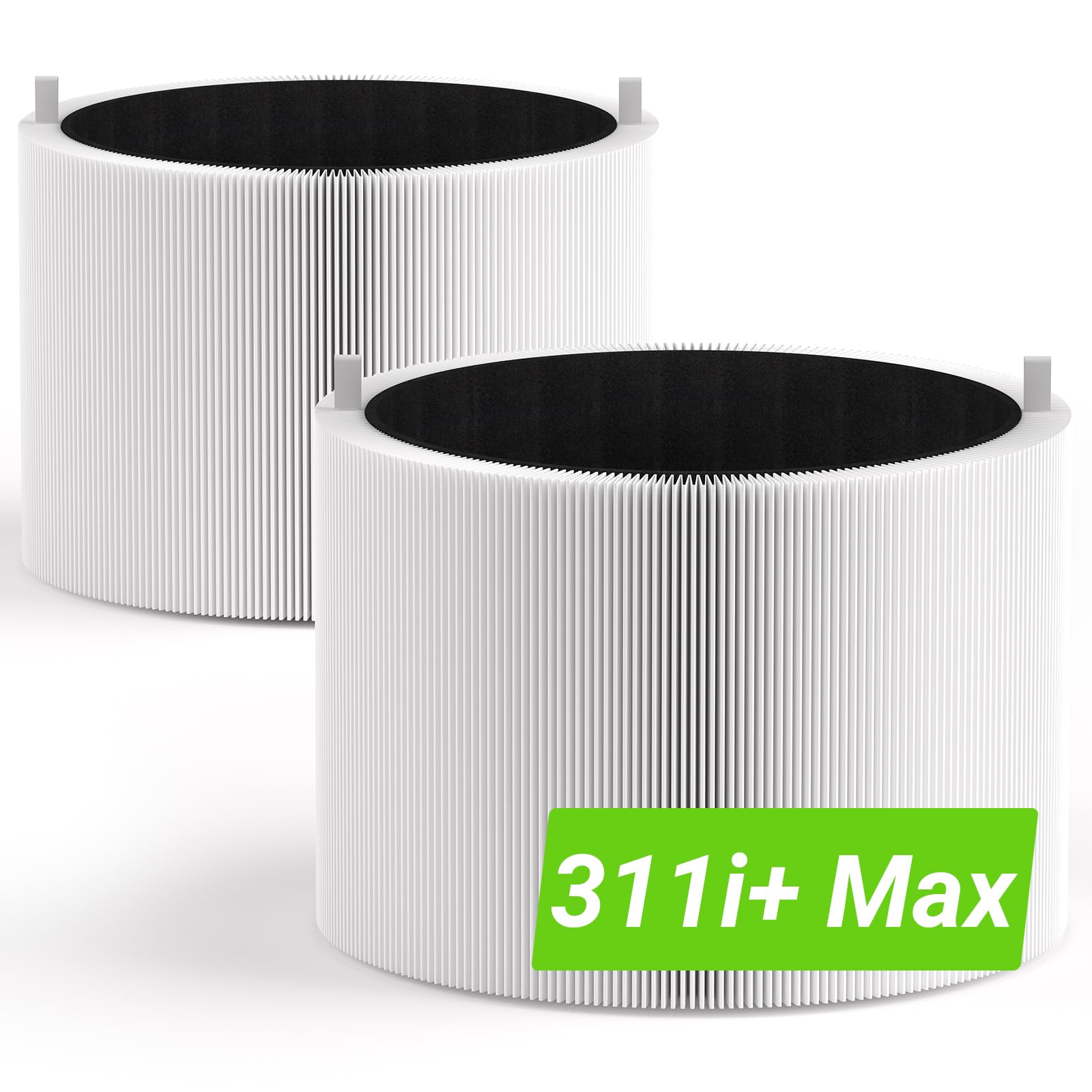Mbetter 311I+ Max Replacement Filter Compatible With Blue Pure 311I+ Max Air Purifier F3Max+, 2 Pack H13 True Hepa & Activated C