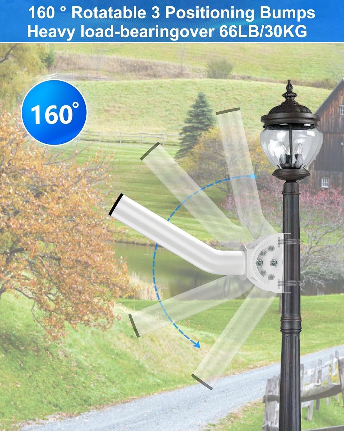 Universal Antenna Mount, 160 Adjustable 12'' Adjustable Pole And Wall Mounting Bracket Kit For Wireless Bridges, Ap, Access Poin