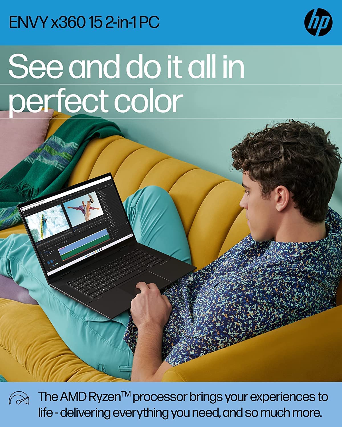 Hp 2023 Newest Envy X360 Convertible 2 In 1 Laptop, 15.6'' Fhd Touchscreen Display, Amd Ryzen 7 5825U Processor, 16Gb Ram, 1Tb S