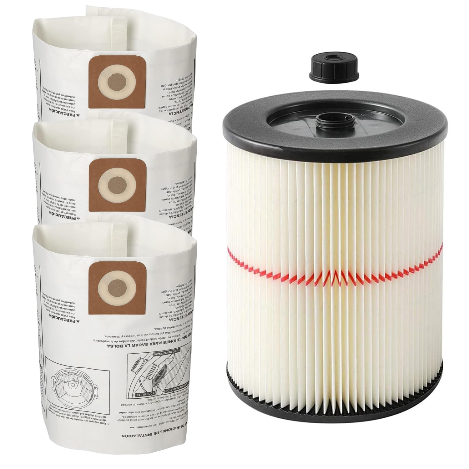 Gib Cleaningtool 17816 Filter For Craftsman Shop Vac Filter 5/6/8/12/16/32 Gallon Wet/Dry Vac Filter With 3 Pack Cmxzvbe38749 Du