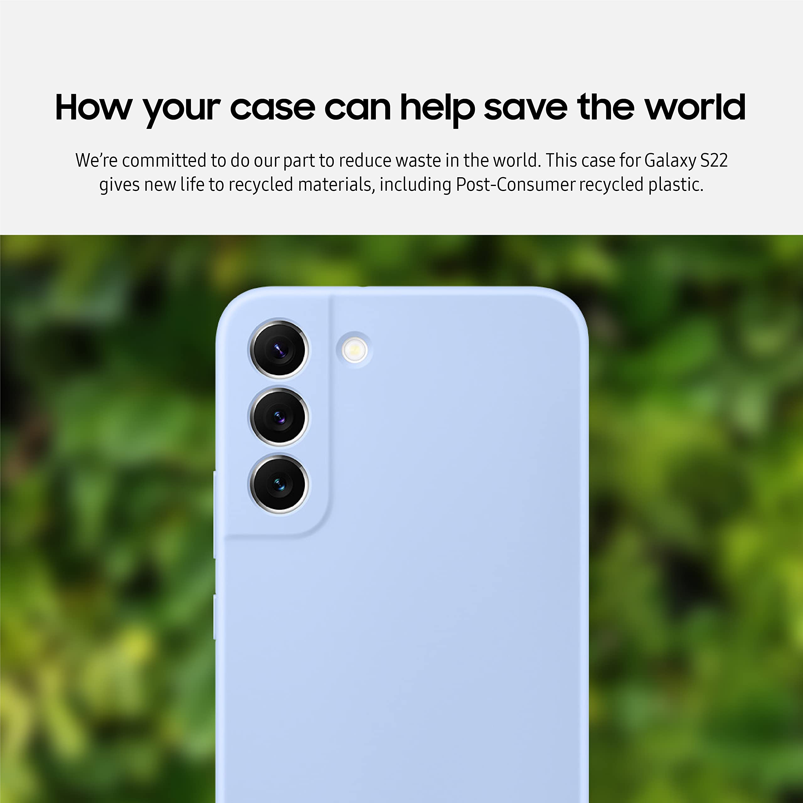 Samsung Galaxy S22 Silicone Cover, Protective Phone Case, Soft, Sleek Protection, Slim Design, Matte Finish, Us Version, Sky Blu