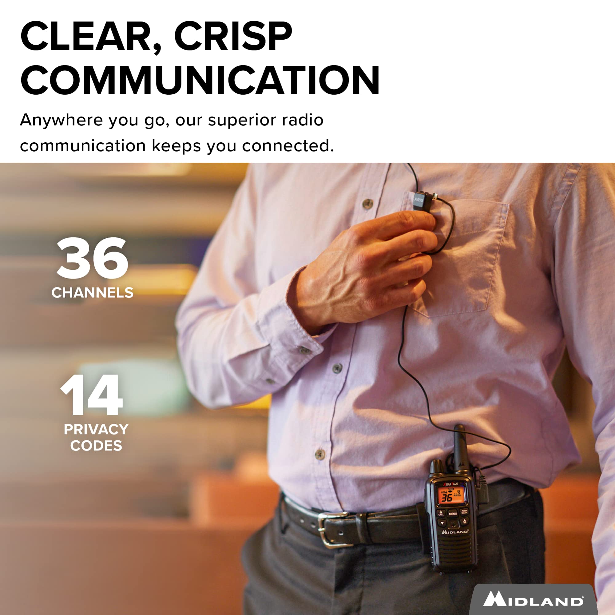 Midland Lxt600Bbx4 Frs Business Bundle Black 8 Pack With Headsets