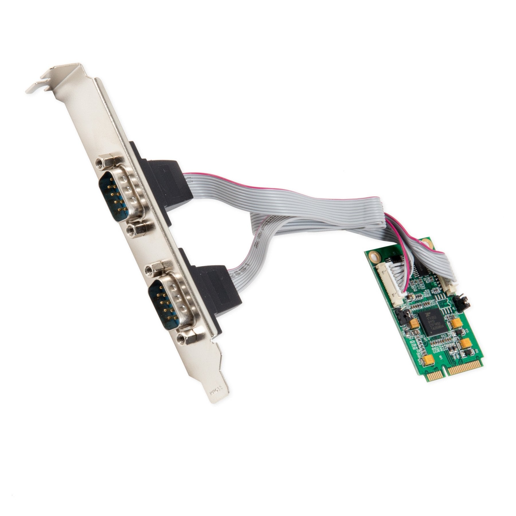 IO Crest SI-MPE15046 2 Port Serial DB9 Mini PCIe Controller Card (RS-232)