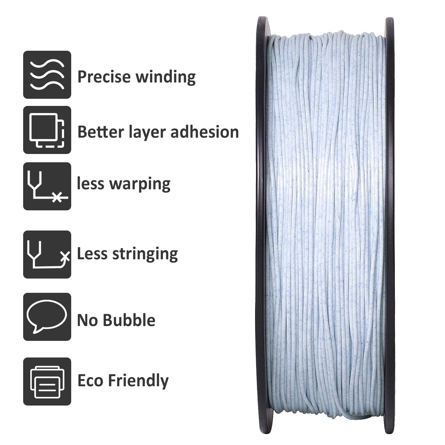 Giantarm Marble Pla, Pla Filament 1.75Mm 1Kg Spool(2.2Lbs),Vacuum Packaging, Marble Filament For Most Fdm 3D Printer (Blue)