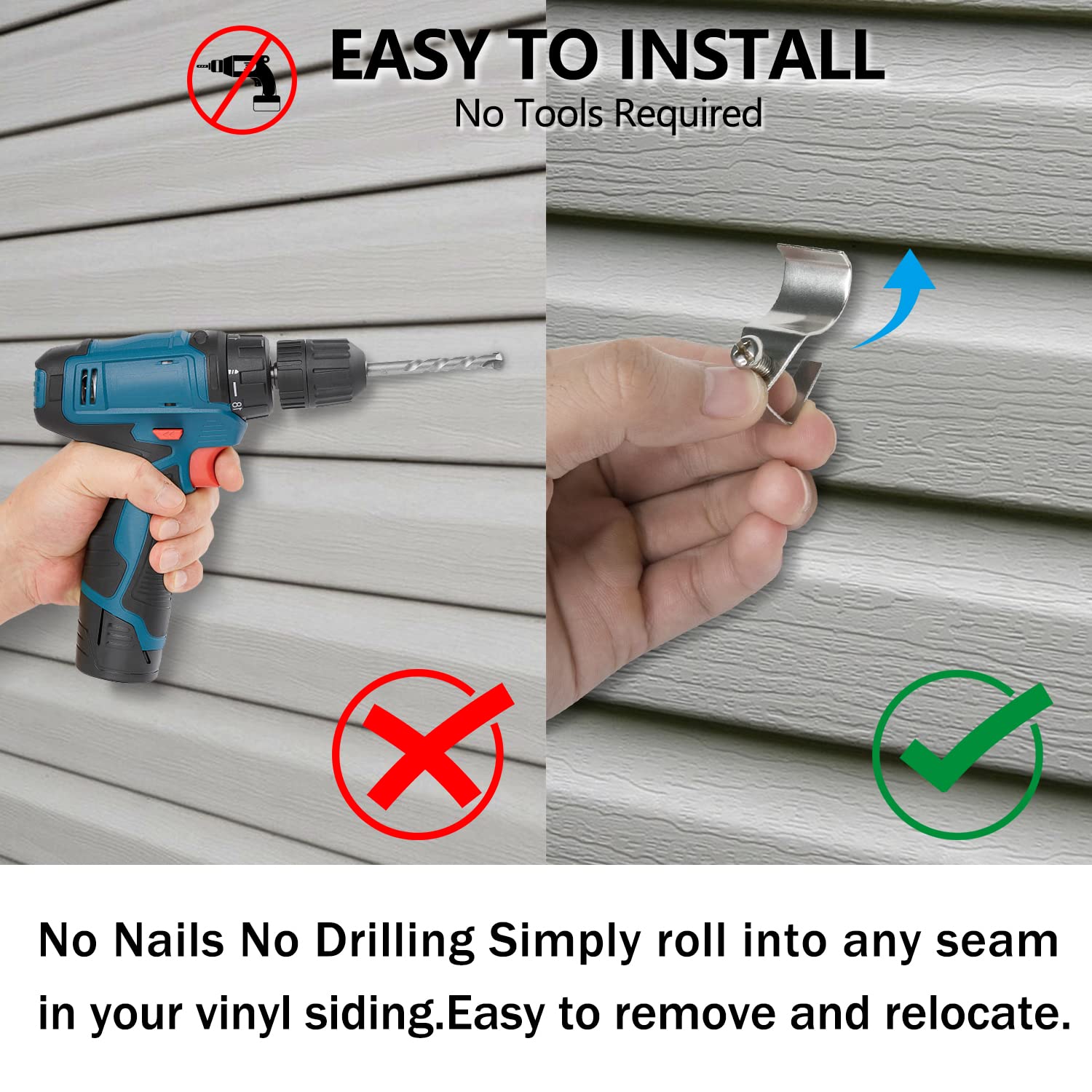 Haoyou Ring Camera Vinyl Siding Wall Mounts No Drill 360 Degree Adjustable,Compatible With Ring Stick Up Cam & Ring Indoor Cam(2Pack White)