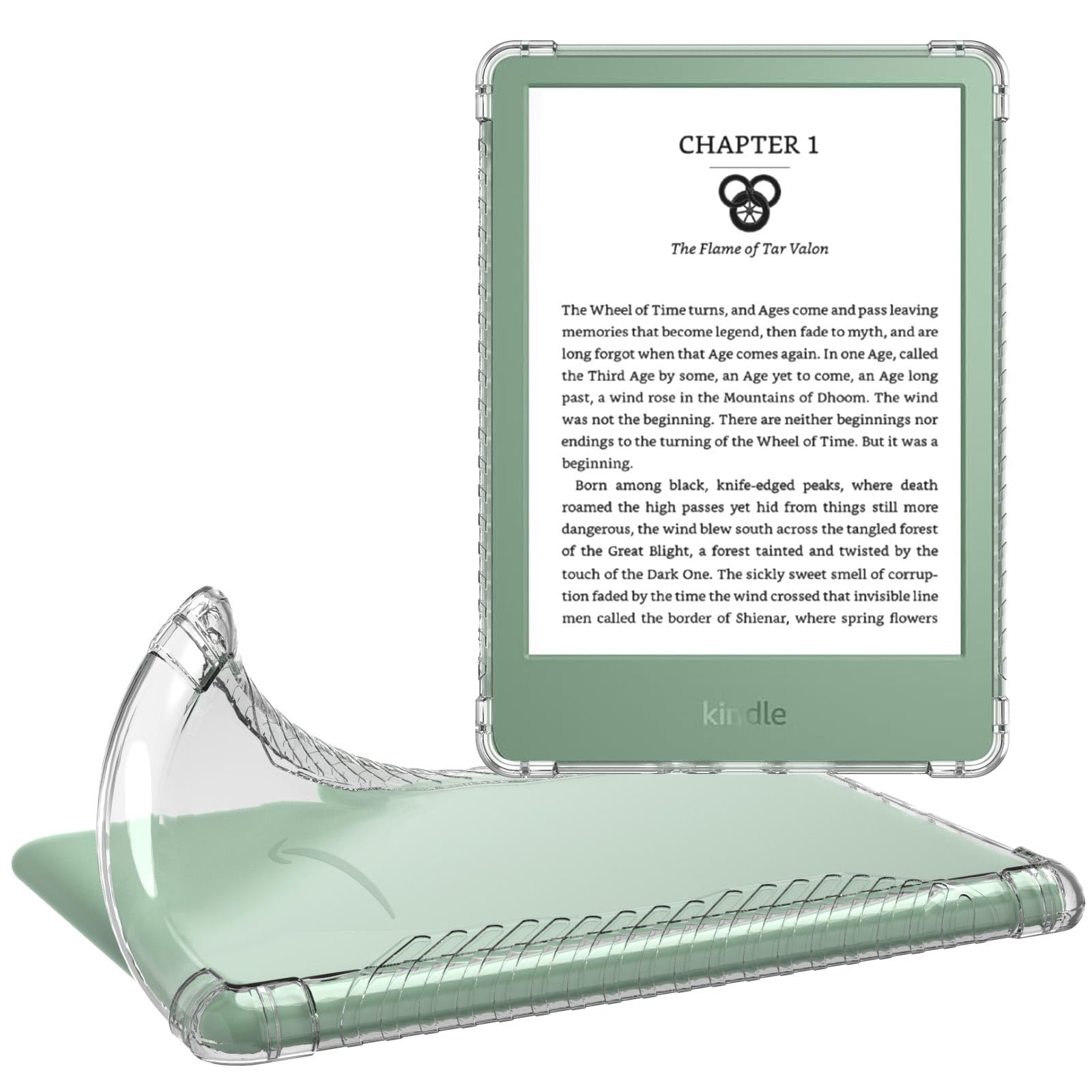MoKo Case for 6' All New Kindle (11th Generation 2024/2022 Release), Ultra Clear Soft Flexible Transparent TPU Skin Bumper Back Cover Shell, Clear