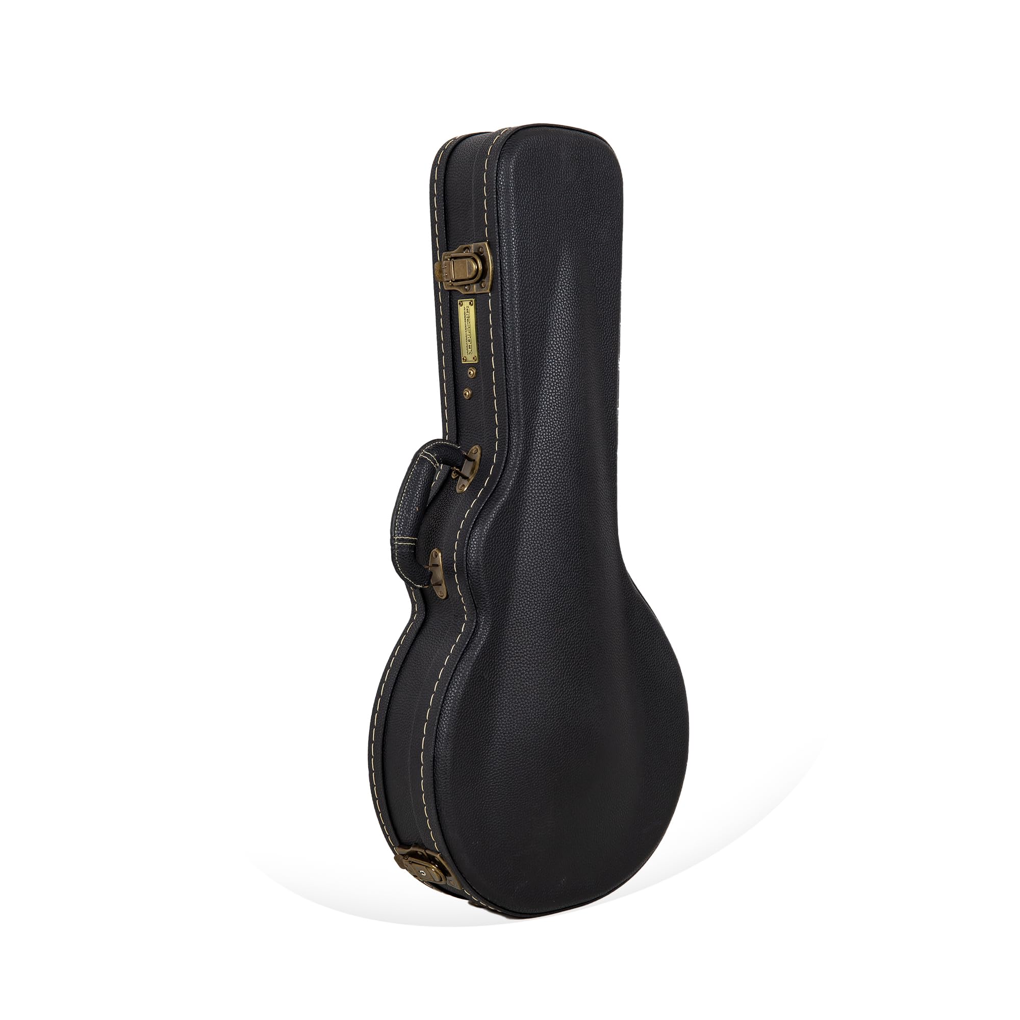 Crossrock F-Style Mandolin Hardshell Case, Vintage Hardware, Sponge Lining, Metal Feet, Storage Space-Black (Crw520Mfbk)