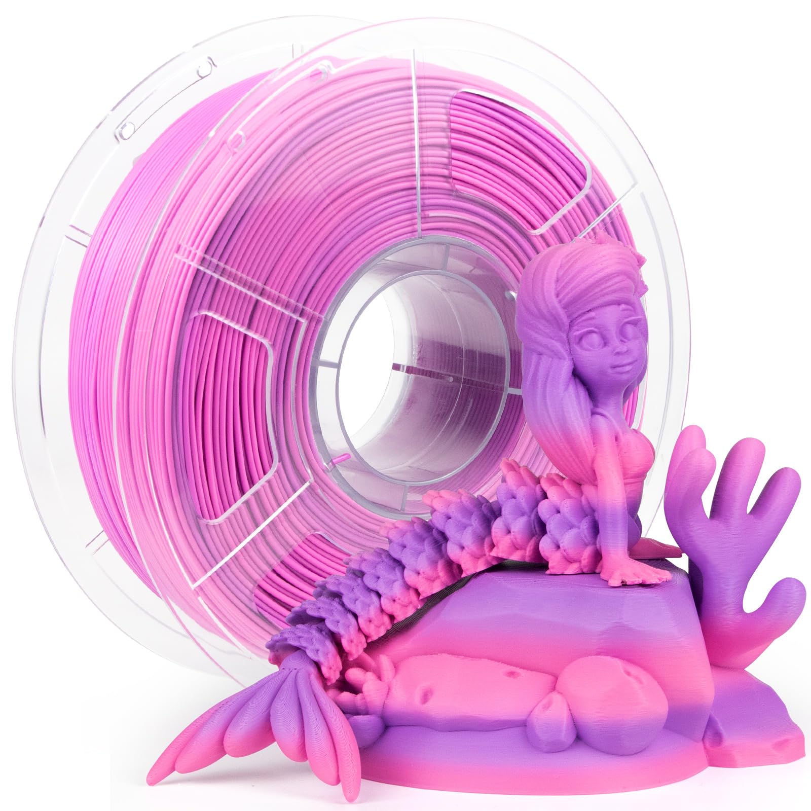 Isanmate Pla+ Filament Rainbow, 3D Printer Filament Gradient Multicolors Filament, Color Change Rainbow Filament, 3D Printing Fi