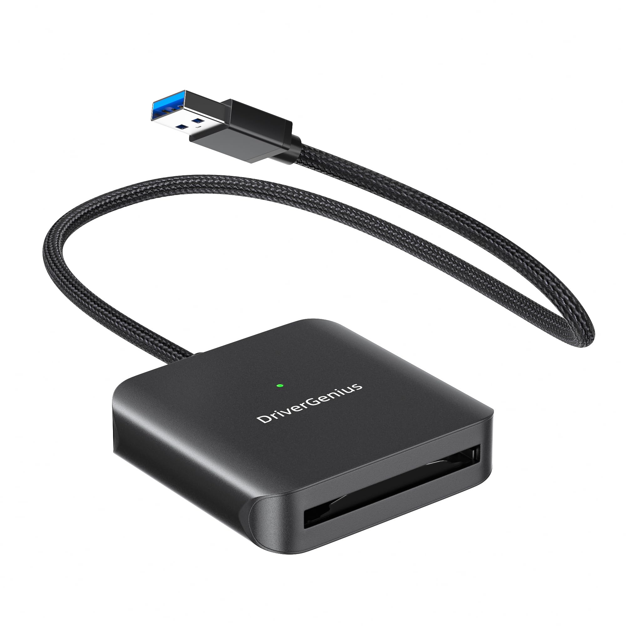 Drivergenius Cfast 2.0 Card Reader With Usb 3.0 &Usb C, 30Cm/0.98Ft Nylon Braided Cable, For Professional Photographers And Videographers (Metal, Hb083 A)
