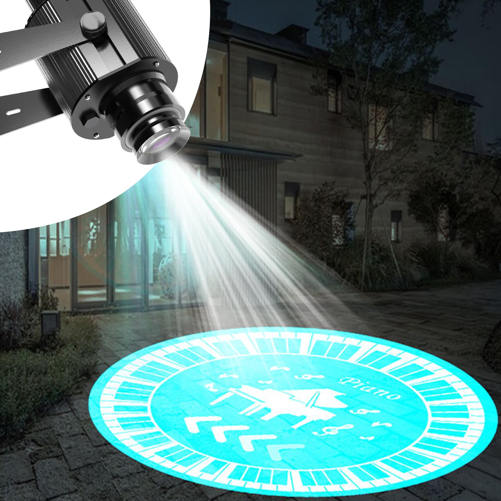35W Led Gobo Projector Outdoor, Gobo Projector Custom Logo For Wedding Advertising, Rotating Image Gobo Light Logo Projector For