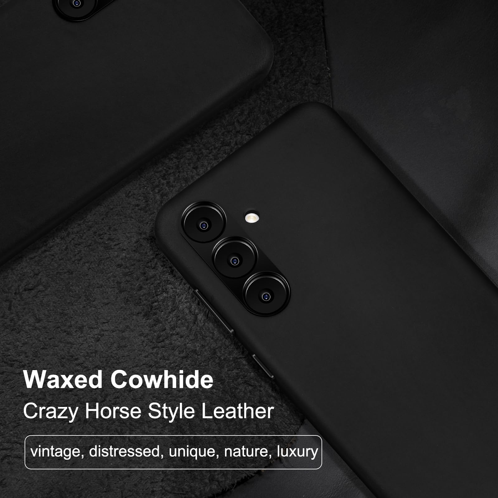 Belemay Leather Case For Samsung Galaxy S24 Plus Compatible With Magsafe - Premium Crazy Horse Leather [Vintage Aesthetics] Uniq