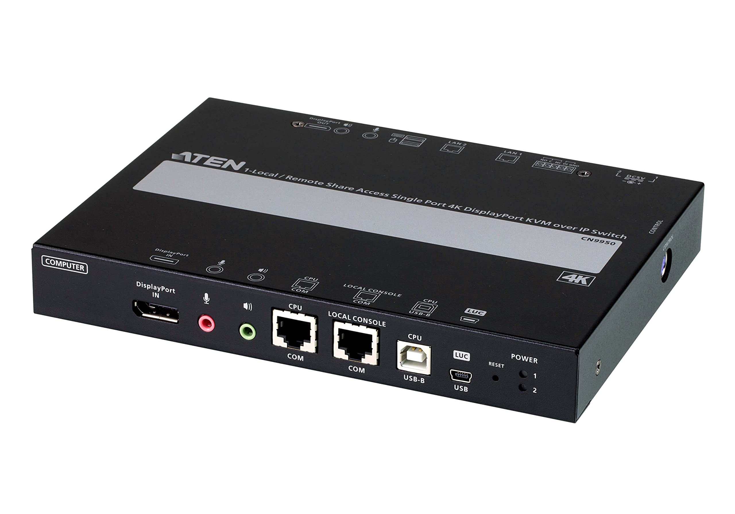 ATEN 1-Local/Remote Share Access Single Port 4K DisplayPort KVM Over IP Switch