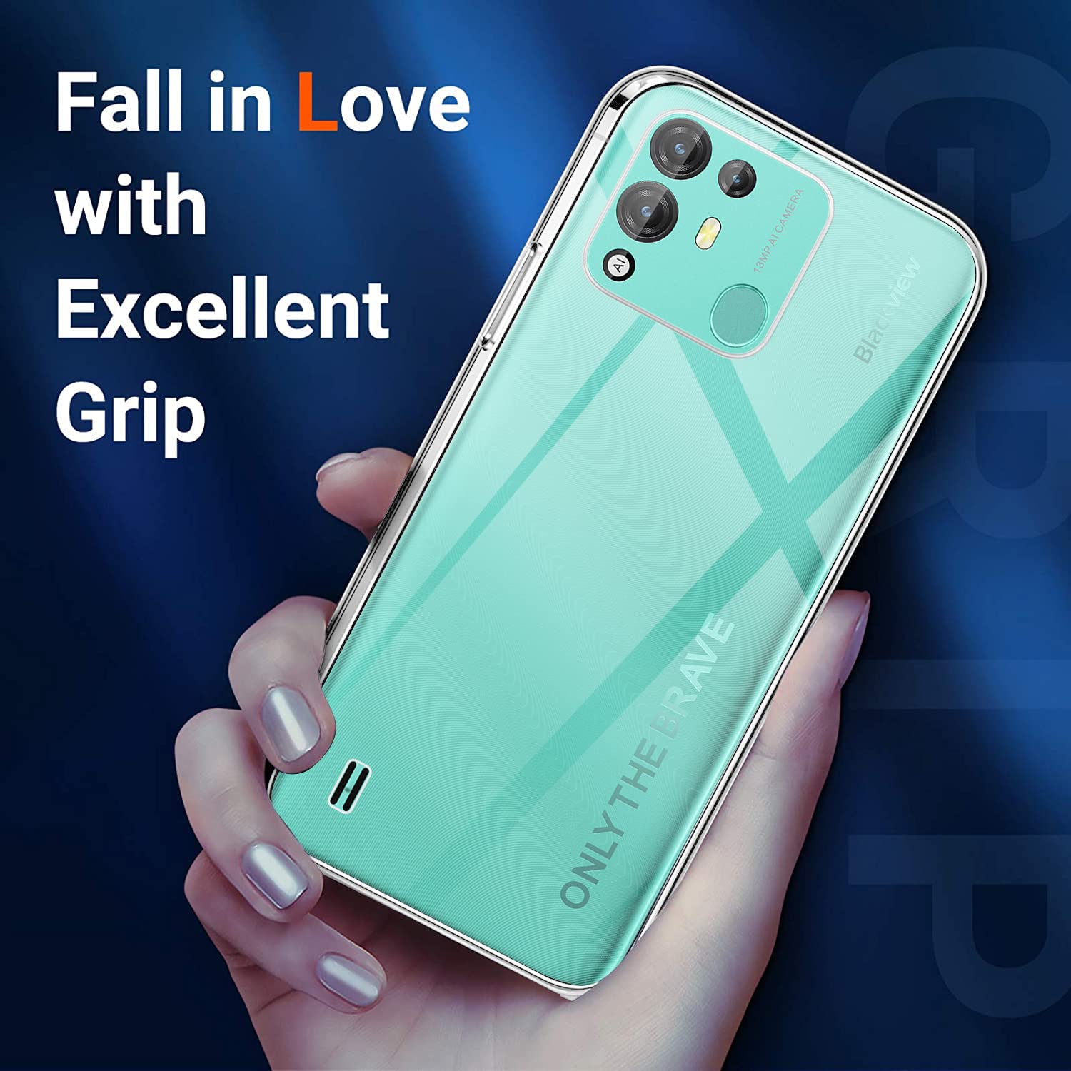 For Blackview A55 Pro Case With Tempered Glass Screen Protector Transparent Silicone Bumpers Anti Scratch Shockproof Protective