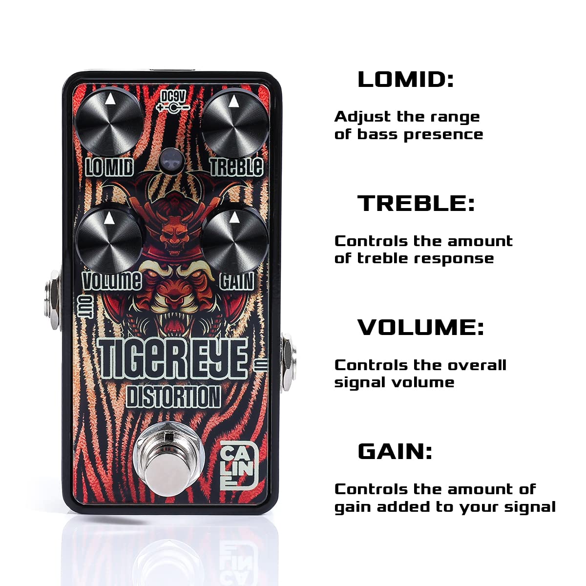 Caline Mini Guitar Distortion Pedal G001 G Series Classic Rock Distortion Effect For Electric Guitar True Bypass