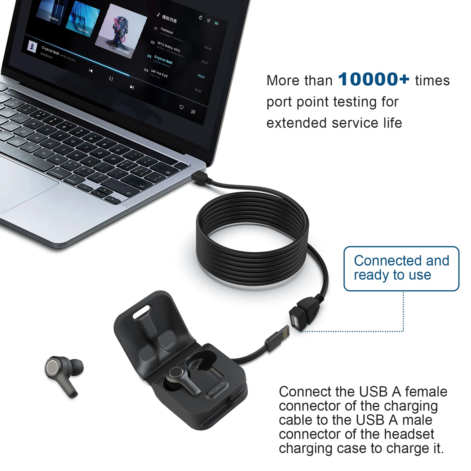 Zosvoses Go Air Pop Charger Compatible With Jlab Go Air Pop/Sport, Epic Air Anc/Sport Anc, Jbuds Air/Sport/Executive/Anc/Play Ga