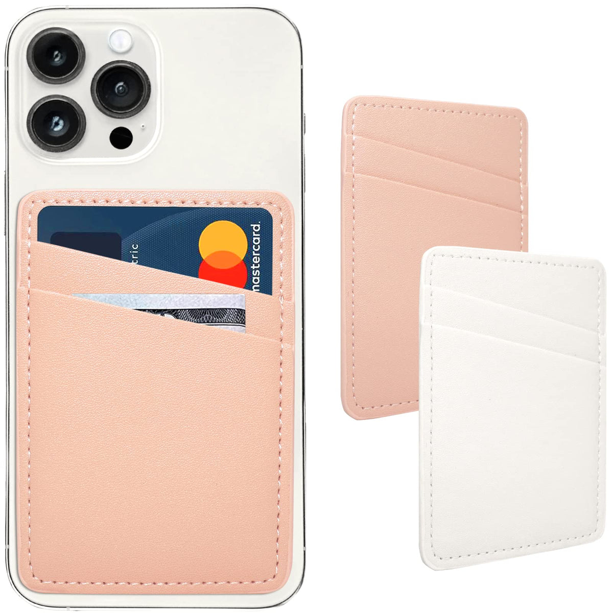 Limvory Phone Wallet, Leather Phone Card Holder Adhesive Stick On Credit Card Pocket For Back Of Phone Case For Iphone And Andro