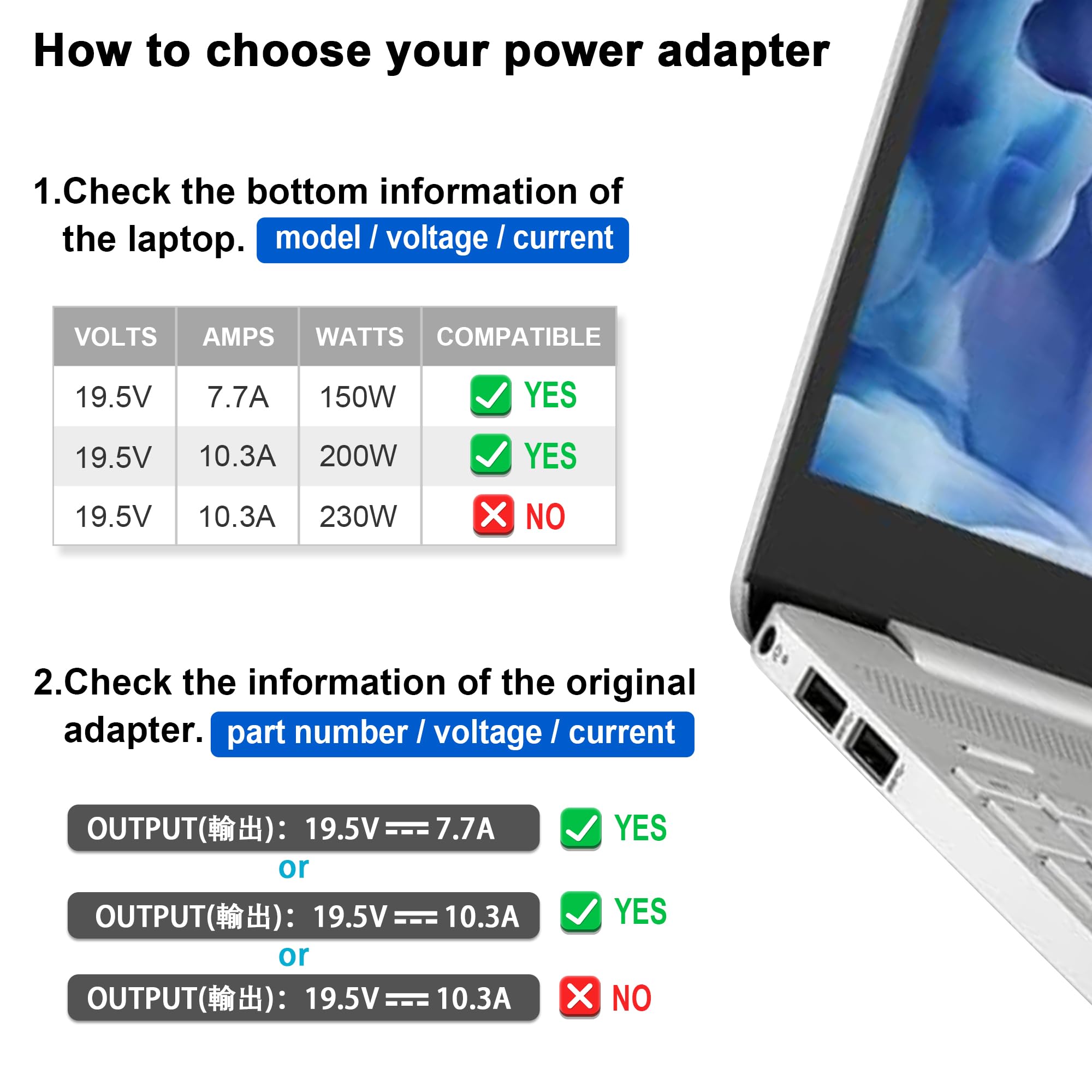 200W 19.5V 10.3A Laptop Charger For Hp Omen Pavilion Gaming 15 16 17 15T 17T,Zbook Fury Create Studio 15 17 G3 G4 G5 G6 G7 G8 G9,L00818 850 Tpn Da10 L00895 003 Ac Adapter Power Supply Cord