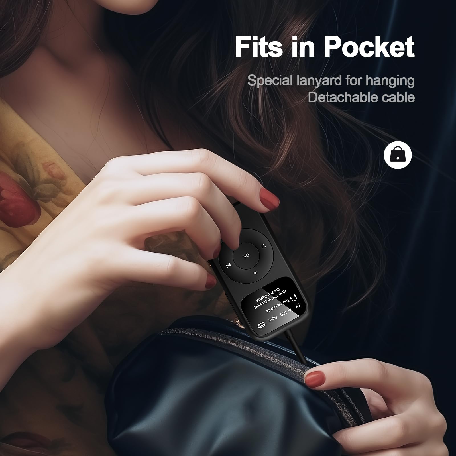 Eitipok Soundsync Pro Bluetooth Transmitter & Receiver For Airplane, Easy Setup Bluetooth Audio Transceiver For 2 Bt Devices, Vo