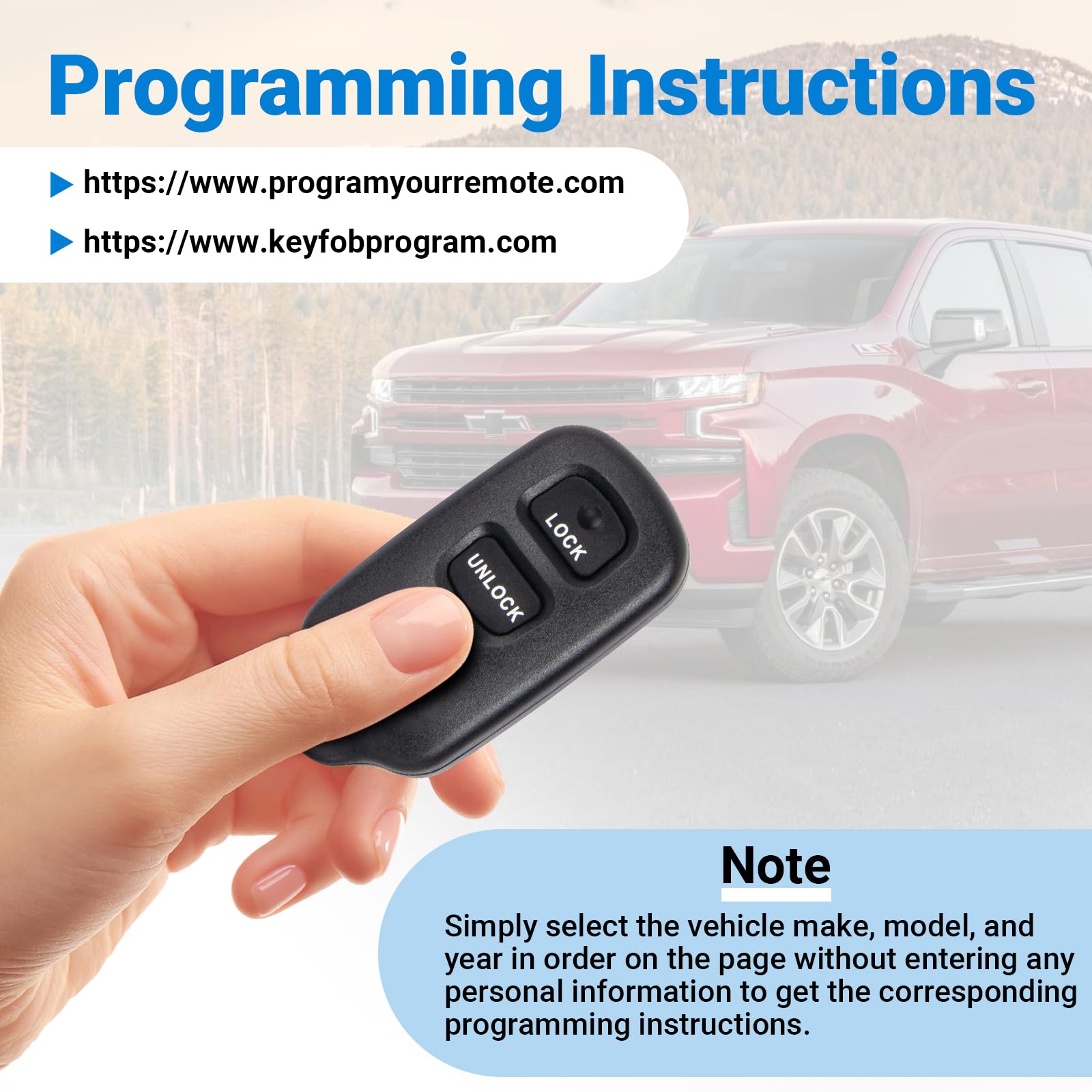Key Fob Replacement Keyless Entry Remote Control Compatible With 2000-2008 Toyota Tundra | Highlander | Rav4 | Fj Cruiser | Celi