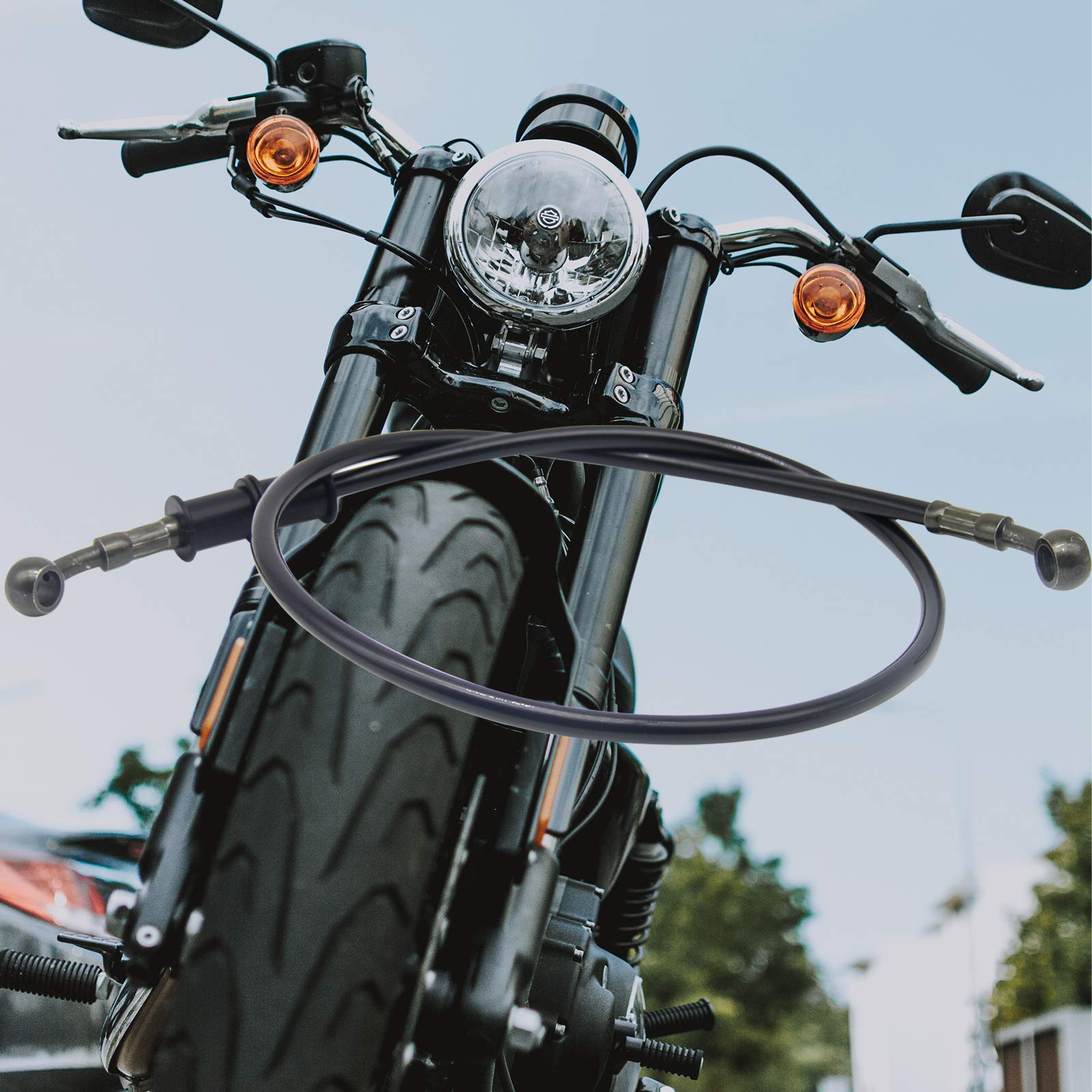 Motorcycle Brake Line, Stainless Brake Hose, Motorcycle Braided Steel Brake Clutch, Pack Of 1, Flexible Brake Line For Bikes Mot