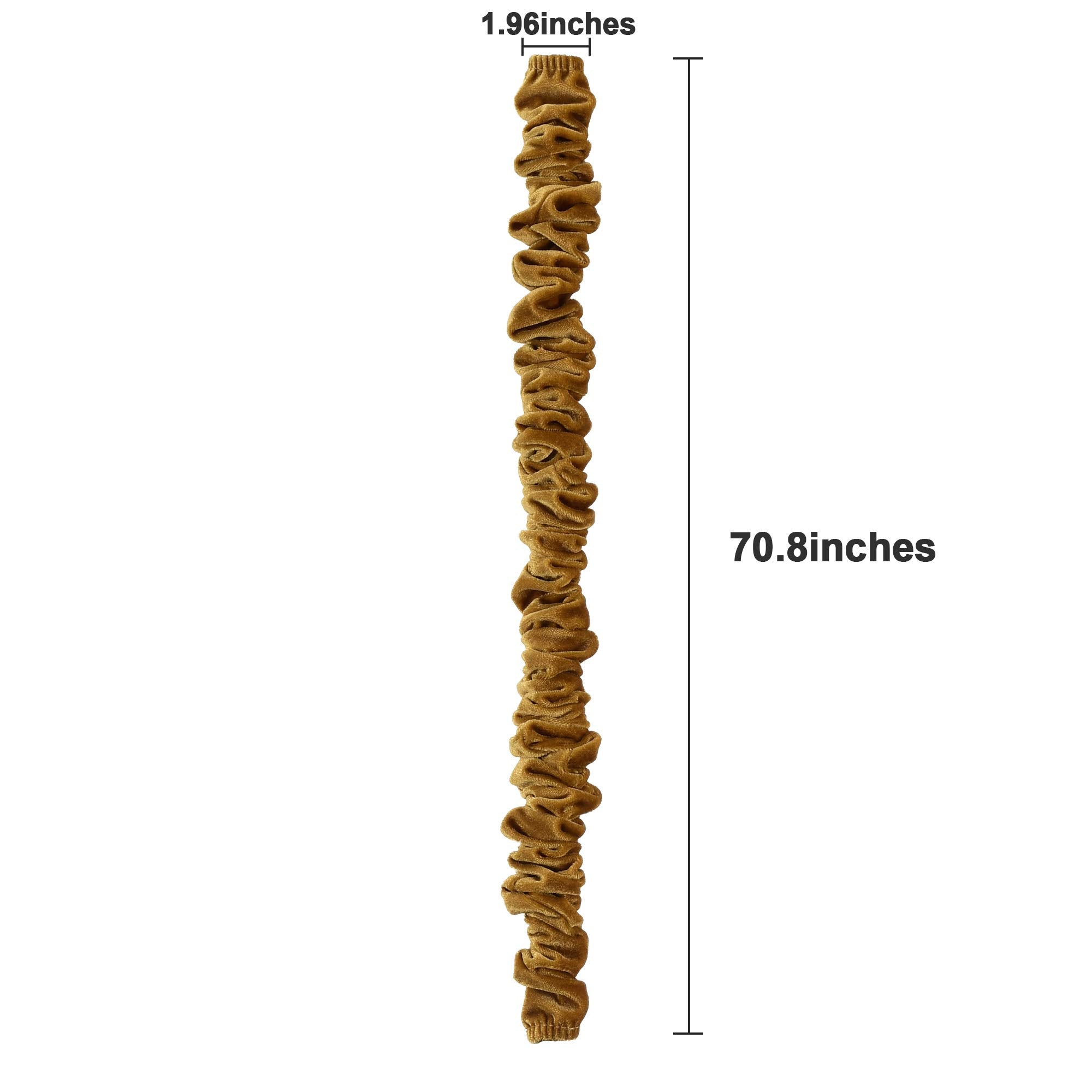 Chandelier Chain Covers 1 Pack Gold Cable Covers 70.8 Inches Flannel Fabrics Decorative Cord Hider Cable Management